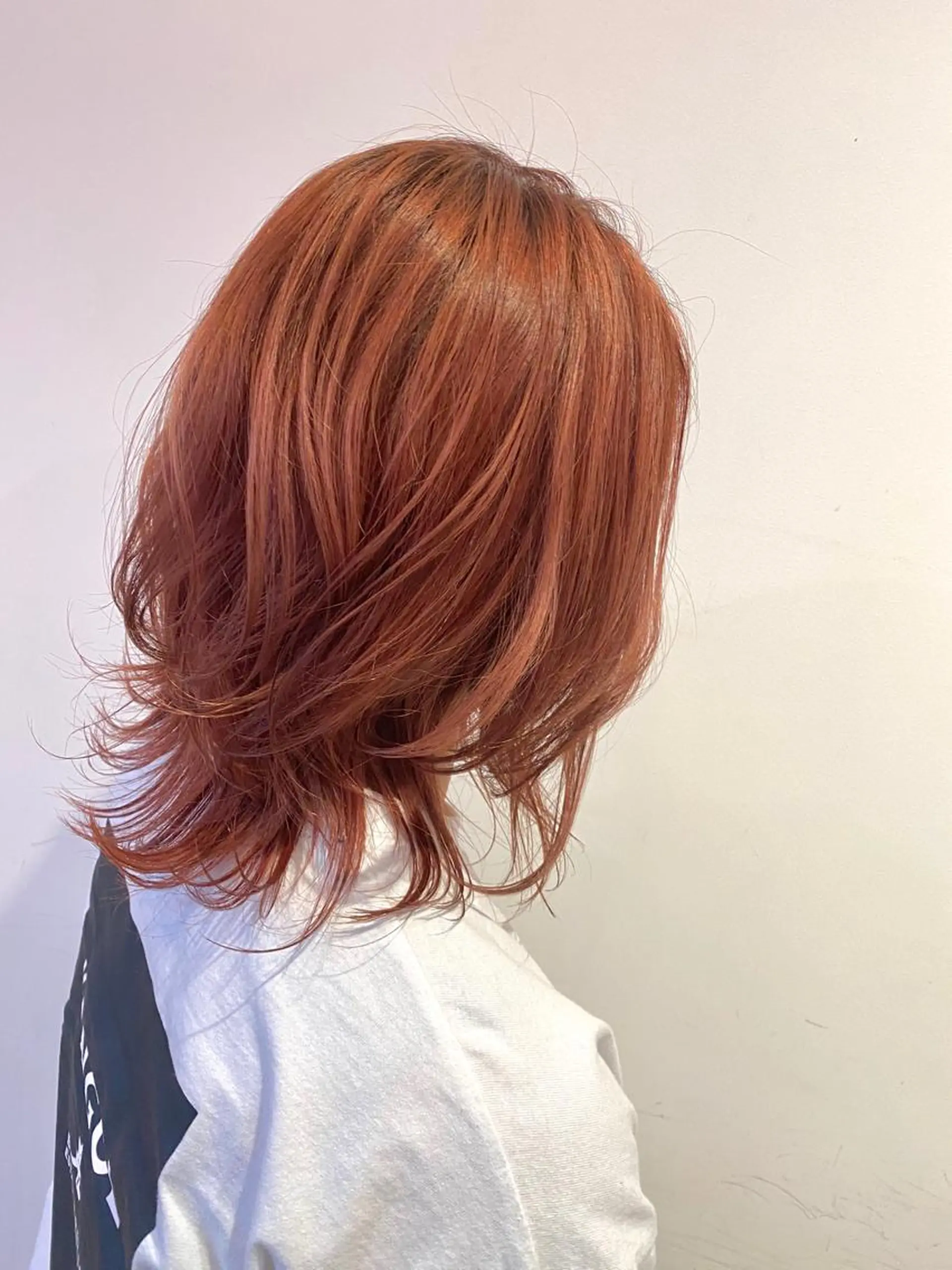 ミディアム カラー ピンクカラー わかばやし ゆうこのヘアスタイル