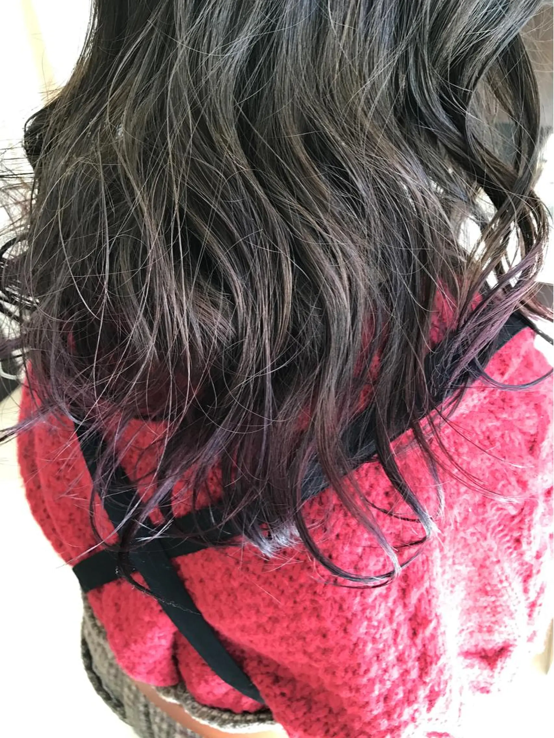 セミロング カラー ブルーカラー ディープパープル パープルカラー 武田 清久のヘアスタイル