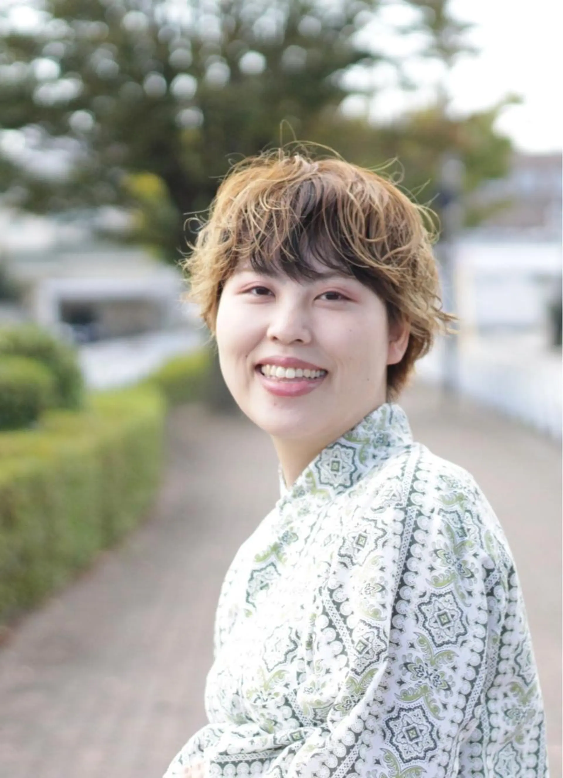 ショート カラー パーマ カット パーマ 山本 尚輝のヘアスタイル