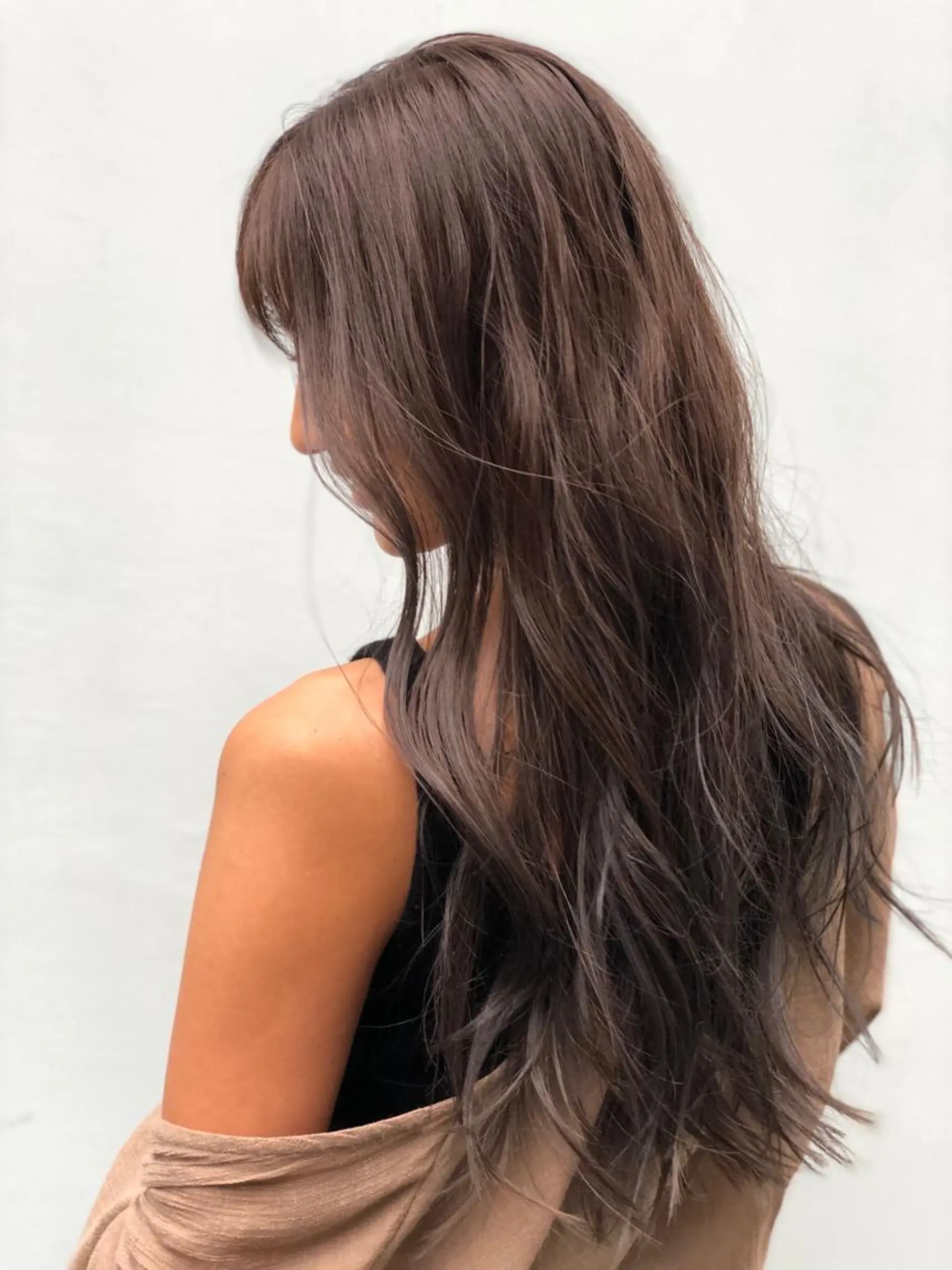 ロング カラー 柳下 涼のヘアスタイル