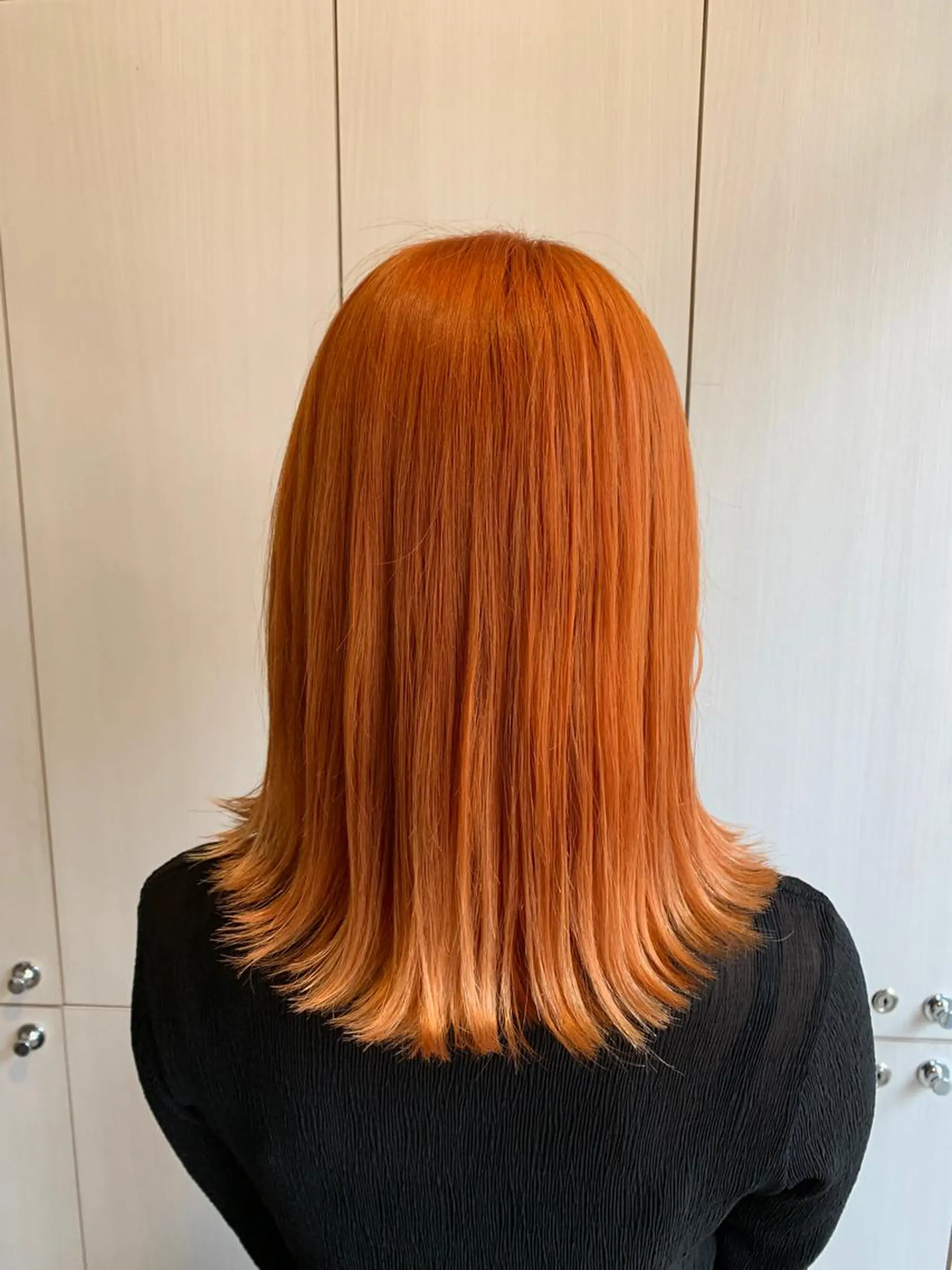 セミロング カラー カット ヘアカラー あべ ゆうかのヘアスタイル