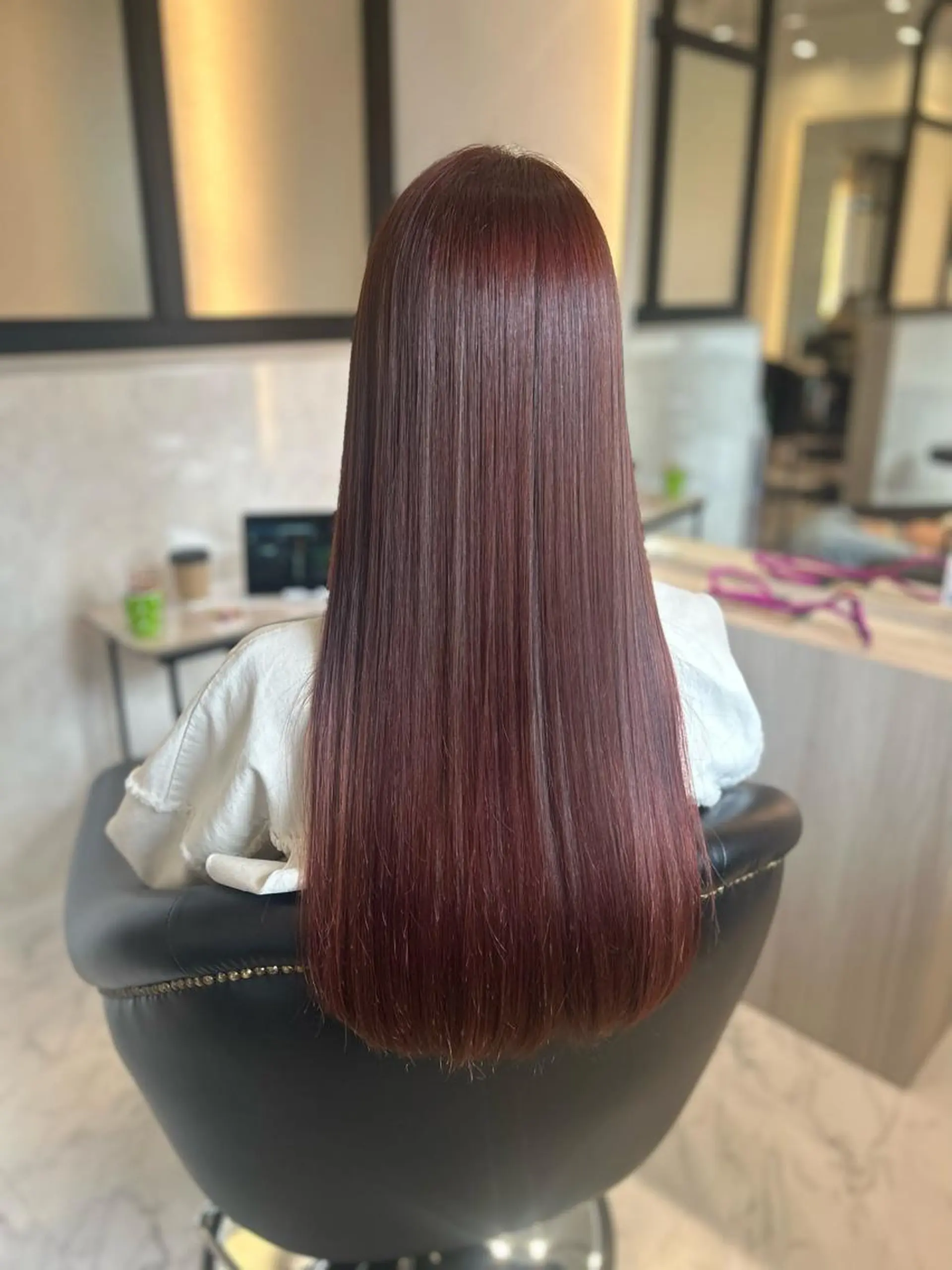 ロング カラー ヘアカラー トリートメント &chaLme   心斎橋所属・emi/髪質改善/ 韓国風/艶カラーのヘアスタイル