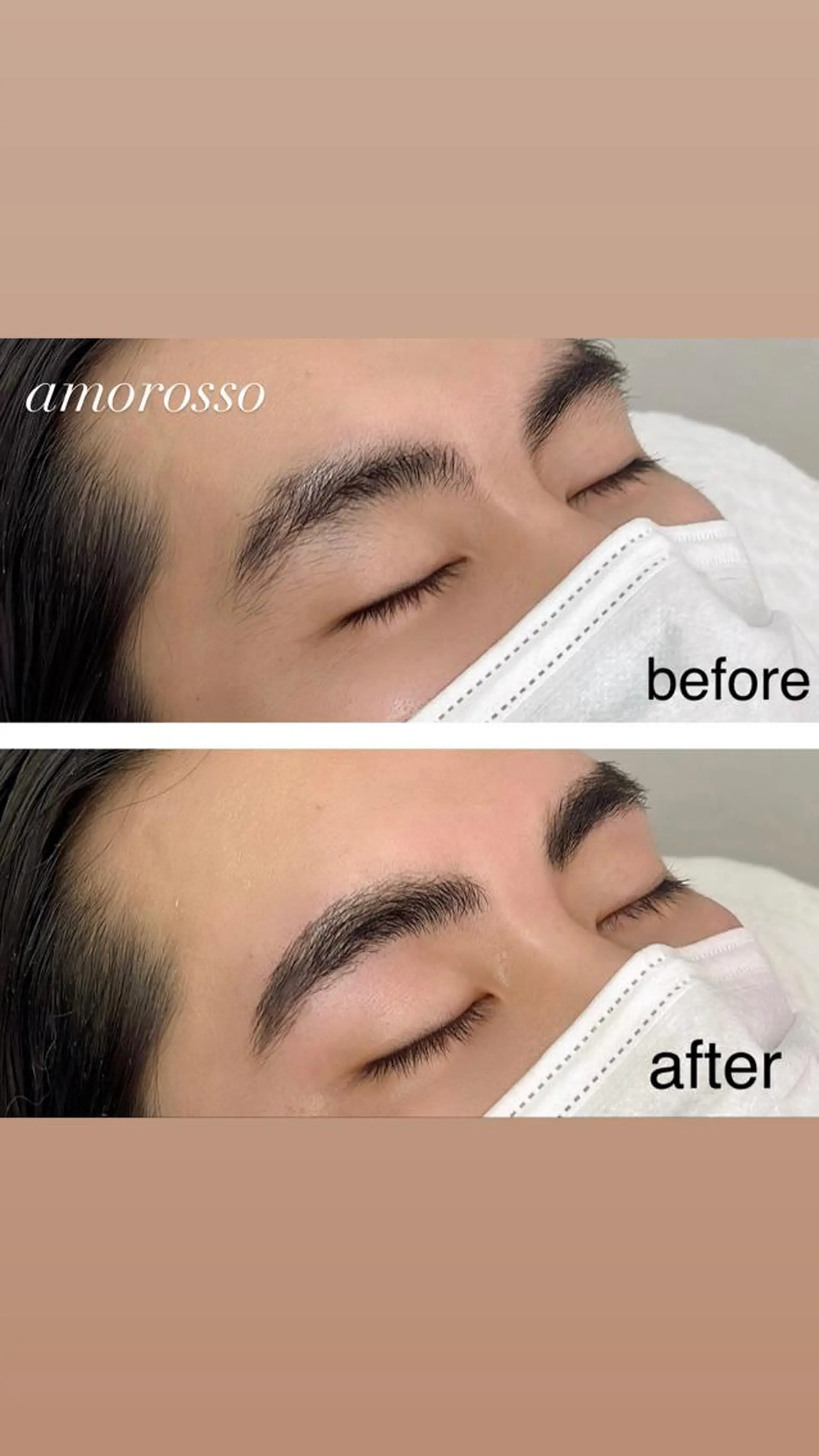 メンズ アイブロウ ハリウッドブロウリフト マツエク アモロッソ所属・アモロッソ 🐻Miiのマツエク・マツパデザイン