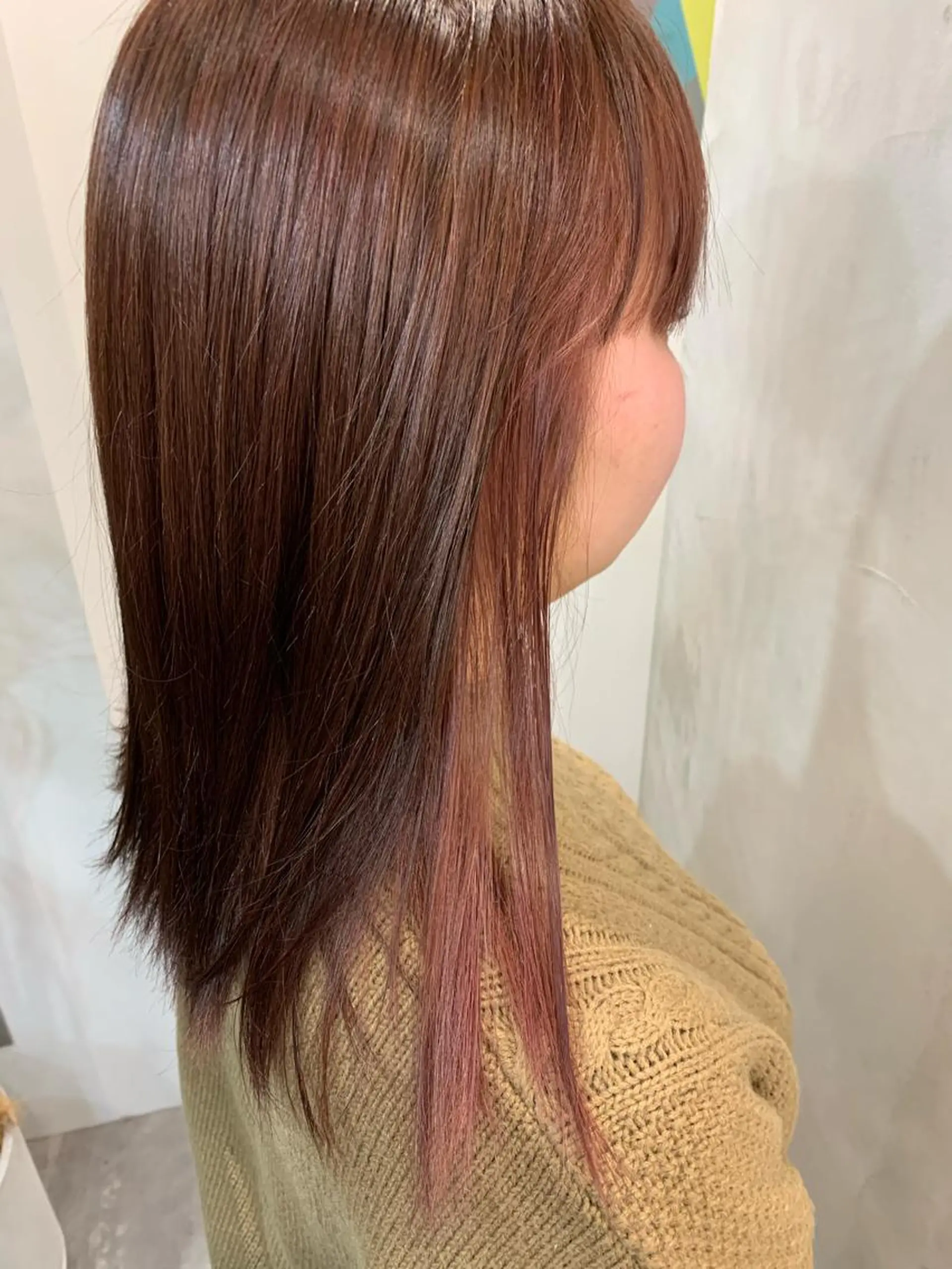 ミディアム カラー パーマ ヘアアレンジ メンズ メンズインナーカラー カシス インナーカラー ピンクカラー 🟤TAP🟤 木曳野　金沢店のヘアスタイル