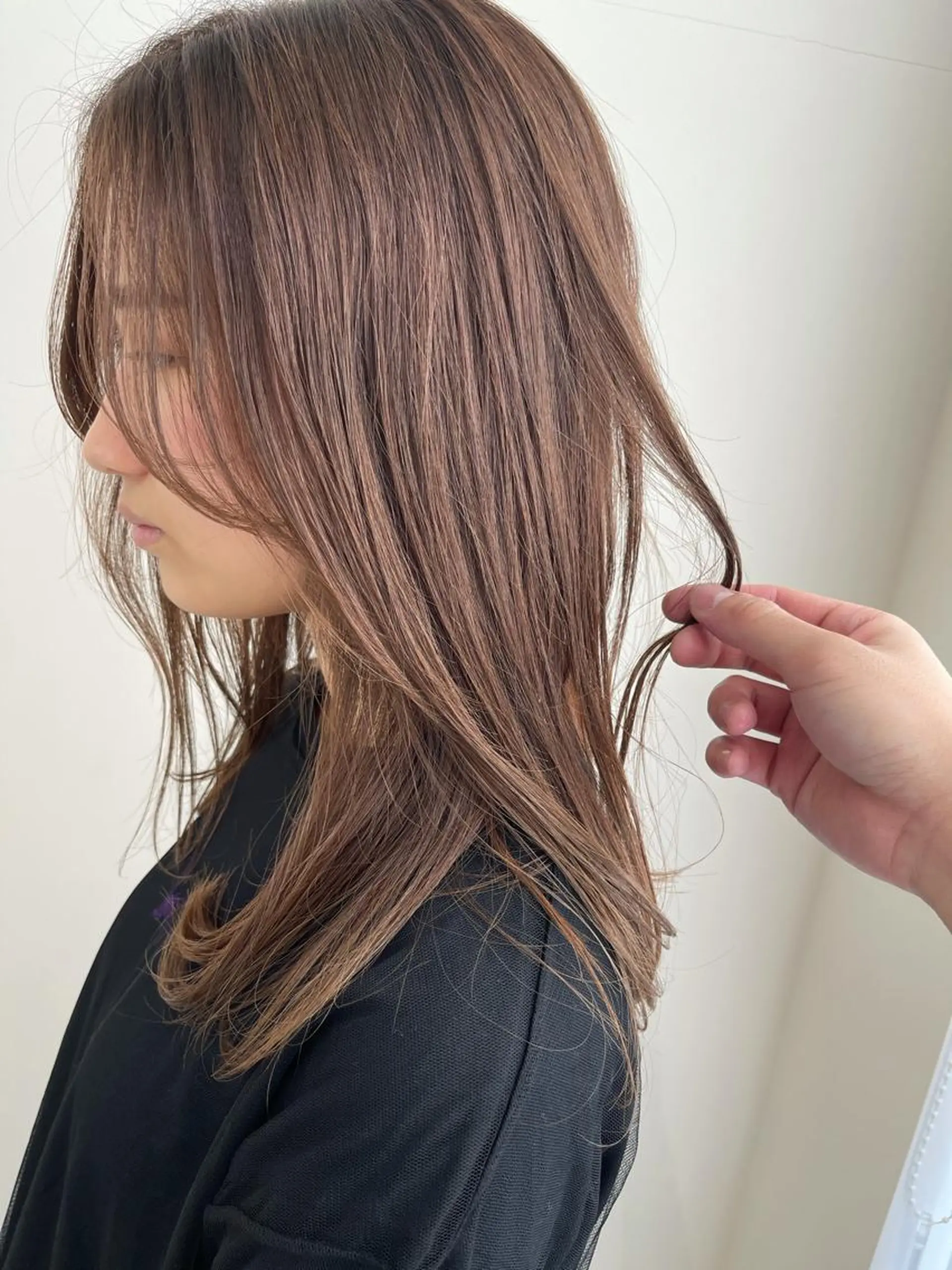 セミロング カット ヘアカラー トリートメント イメチェンカット✂️ 錦糸町佐藤店長のヘアスタイル
