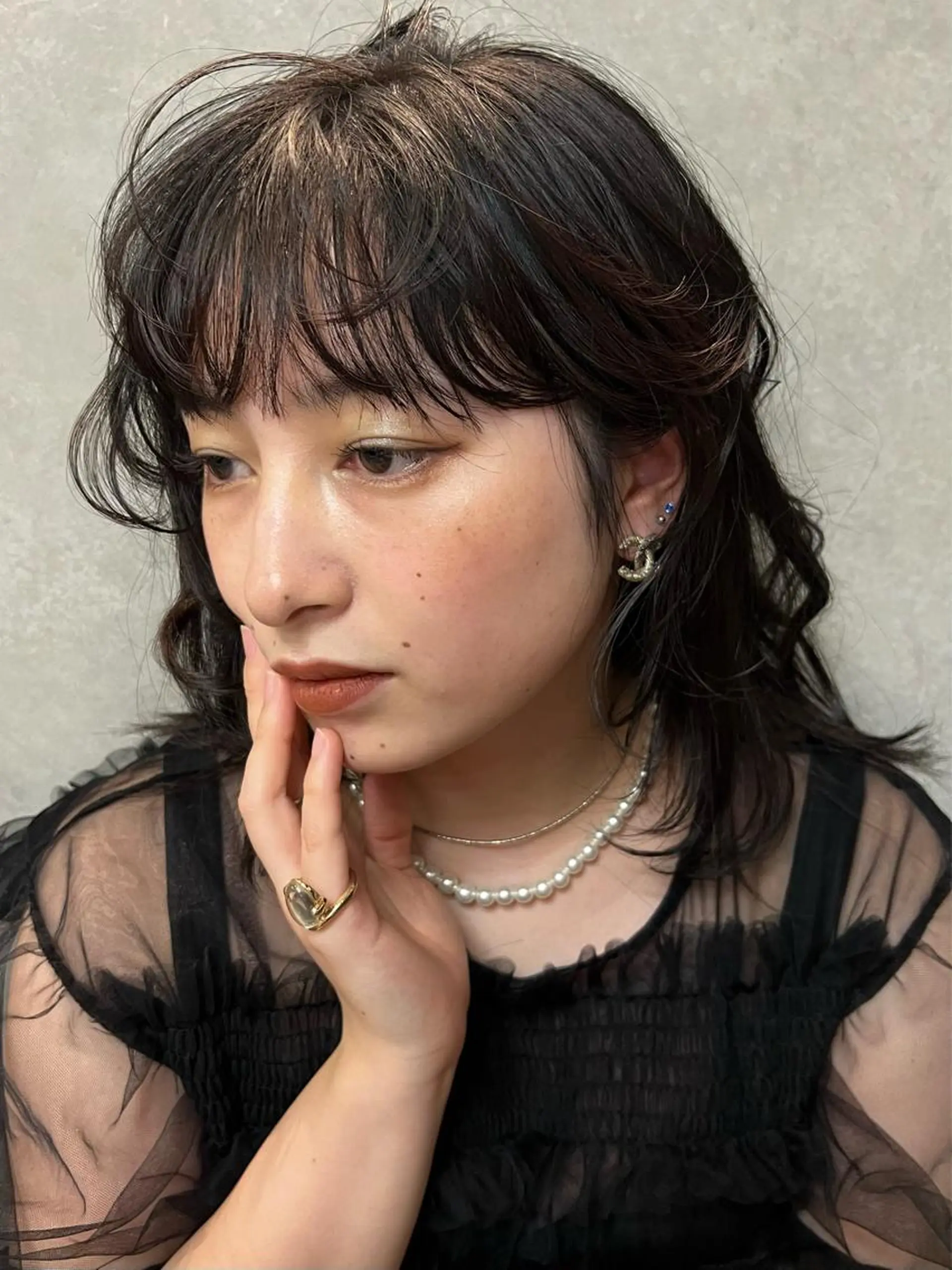 セミロング パーマ Haru/THREE …by velvetのヘアスタイル