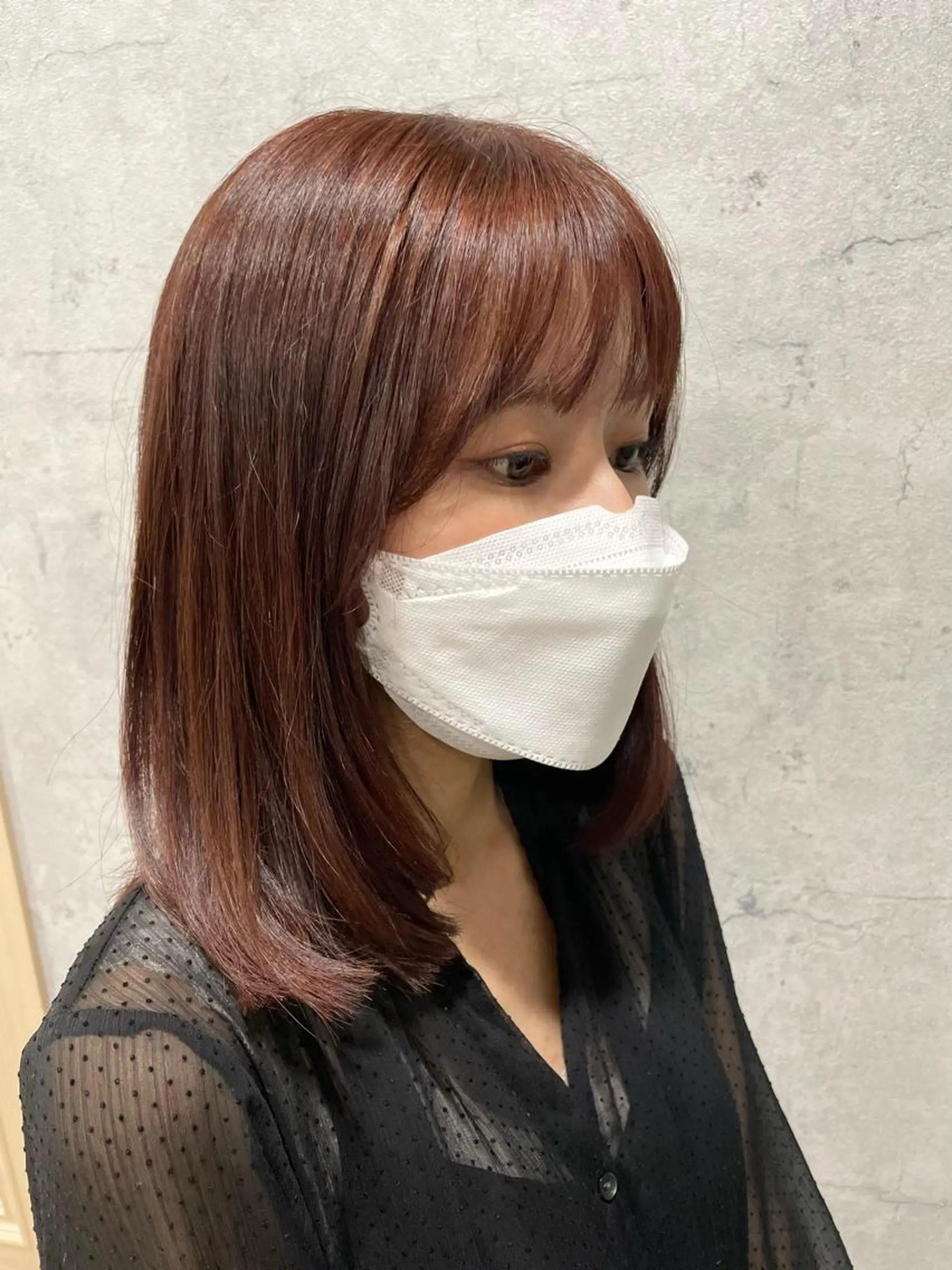 セミロング カラー ラベンダーカラー ピンクカラー ピンクラベンダー 顔周りカット レイヤーカット 🍮中山詩乃🍮顔 まわりデザイン◎のヘアスタイル