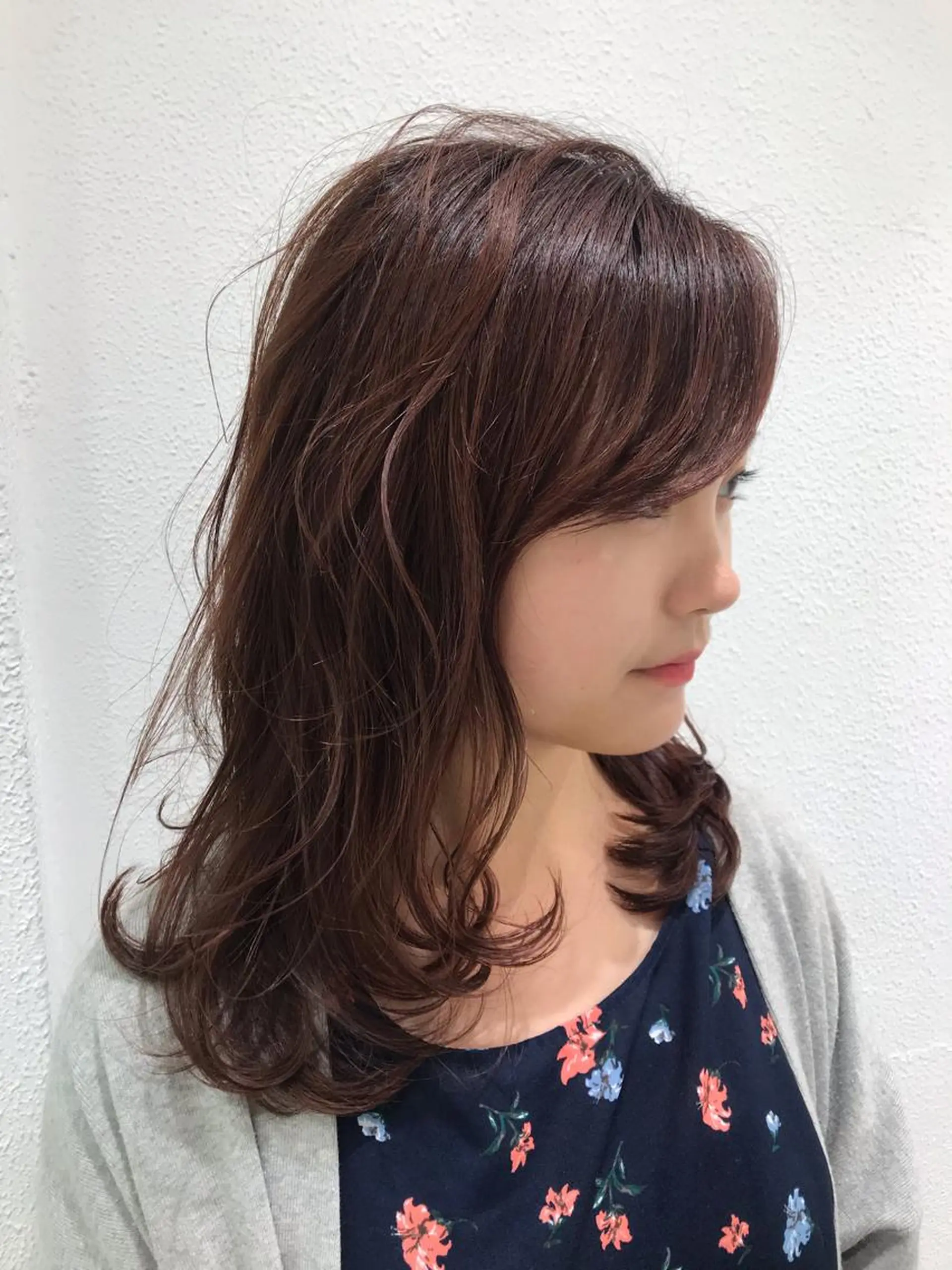 ミディアム カラー ウエモト タク ショート/レイヤーのヘアスタイル