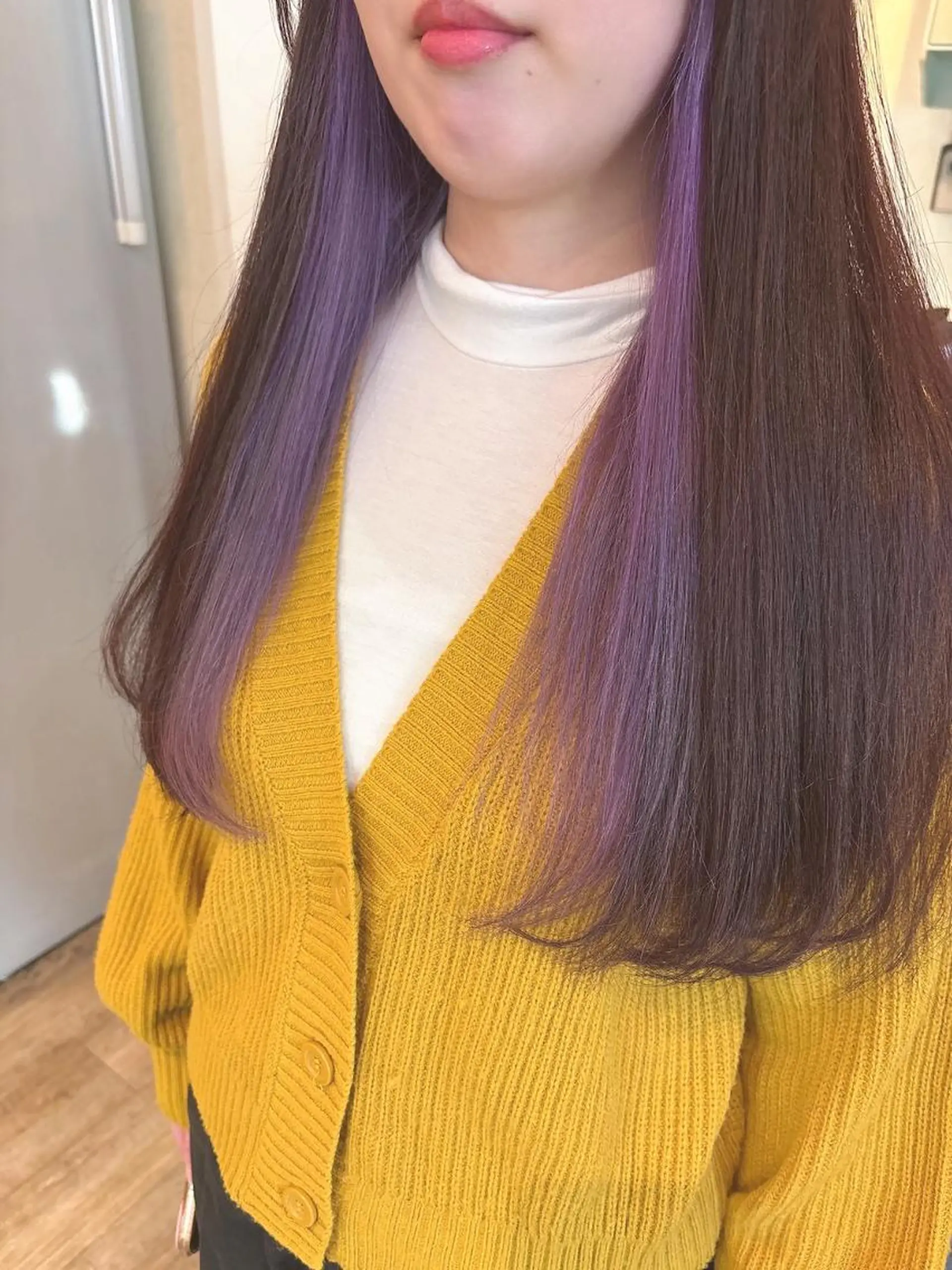 ミディアム カラー ヘアアレンジ 切りっぱなしボブ 丸みショート ベージュカラー ショコラベージュ 透明感カラー N° aria 三軒茶屋のその他イメージ