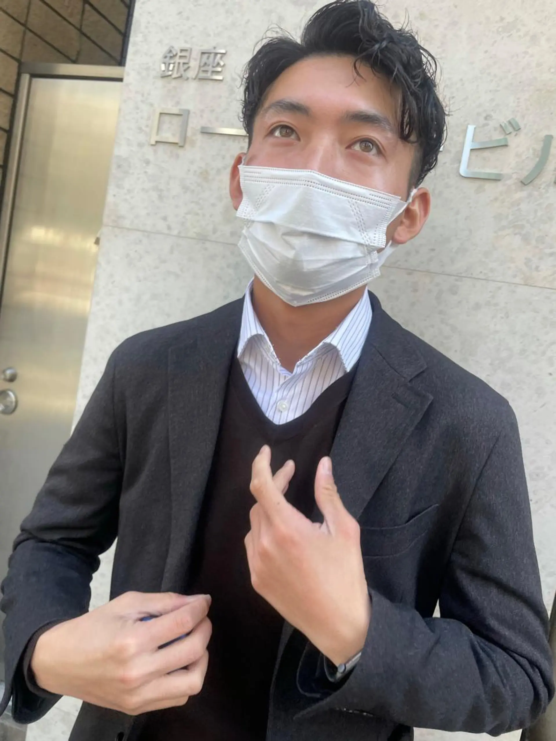 パーマ メンズ かねやす ゆなのヘアスタイル