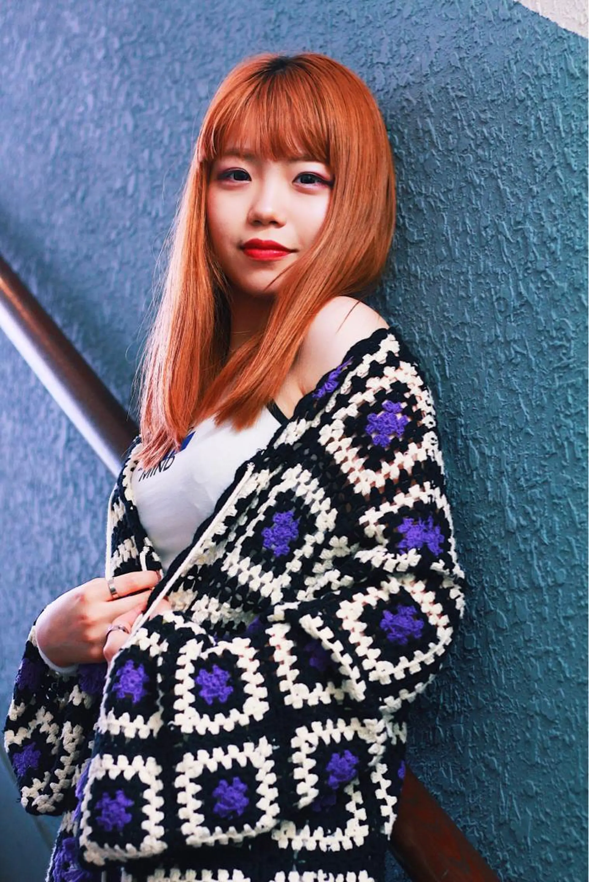 ロング カラー ヘアアレンジ オレンジ 韓国風ヘア 遠藤悠大/メンズ縮毛 /メンズカットのヘアスタイル