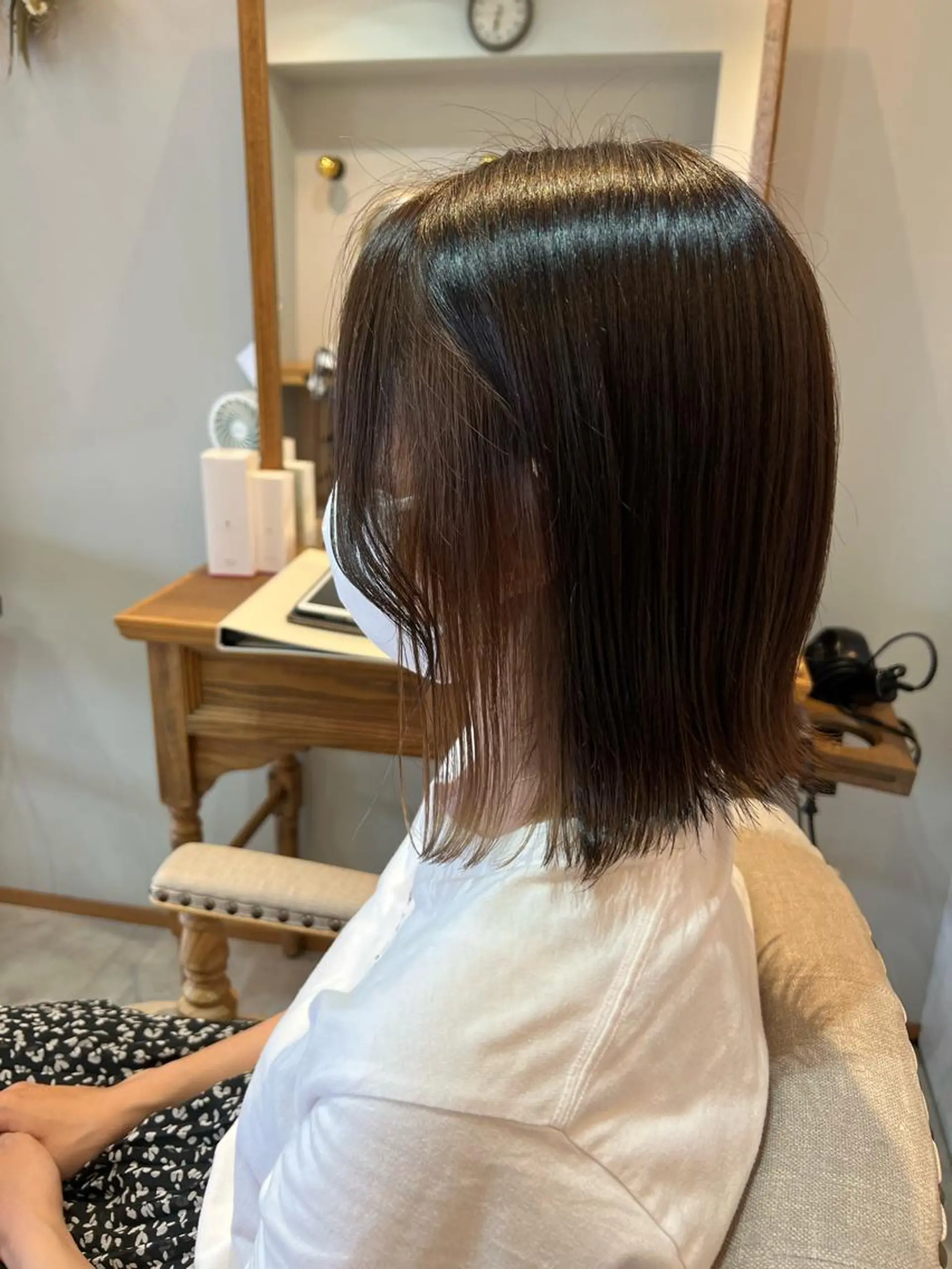 ミディアム カット 縮毛矯正 トリートメント ぱつボブ/ ショート/YUKIのヘアスタイル