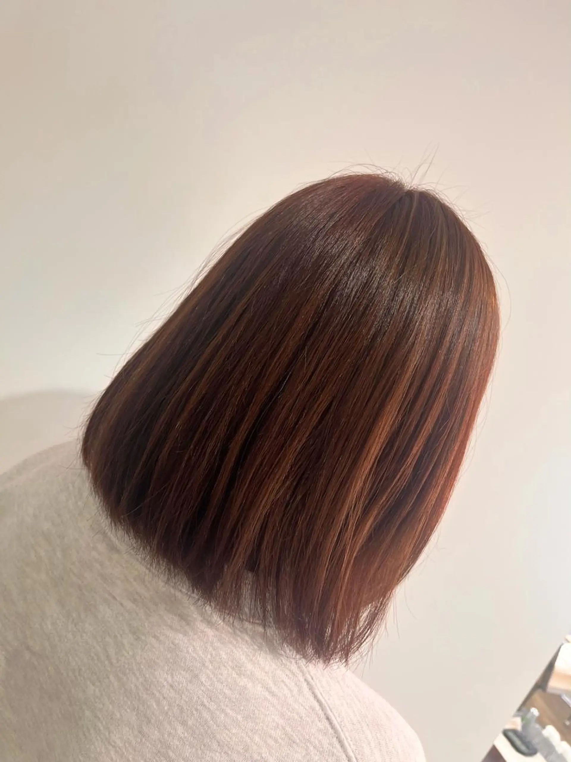 ミディアム カラー ヘアカラー 武村美咲/ 暖色/艶カラーのヘアスタイル