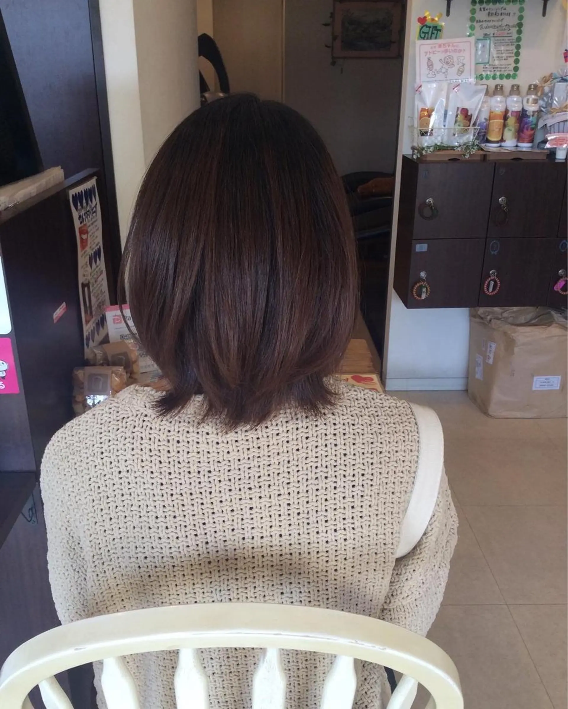 ミディアム 酸性ストレート 美容室 Jフィドルファドル所属・わきた かずなのヘアスタイル