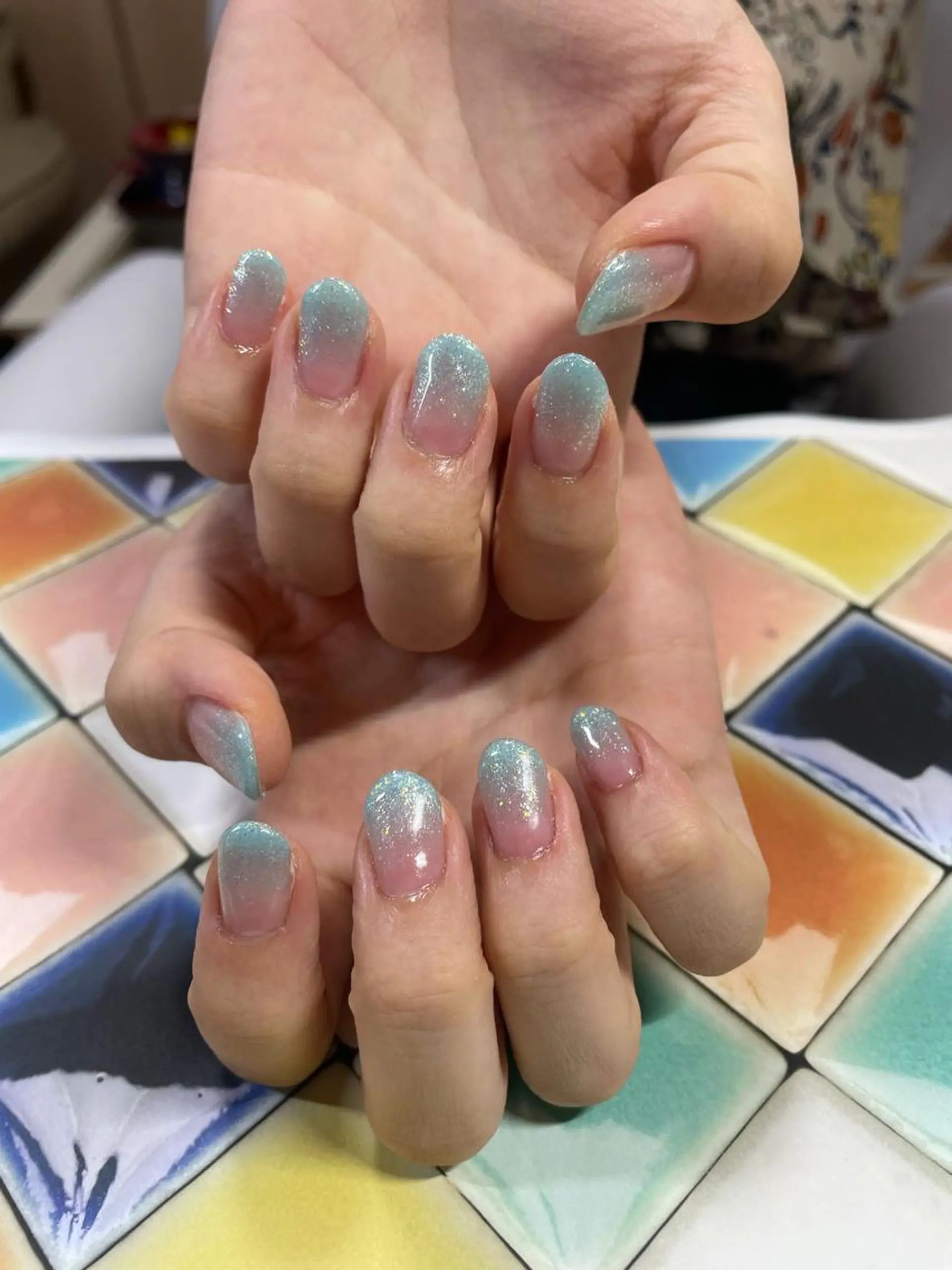 ネイル グラデーション 奥園 良恵のネイルデザイン