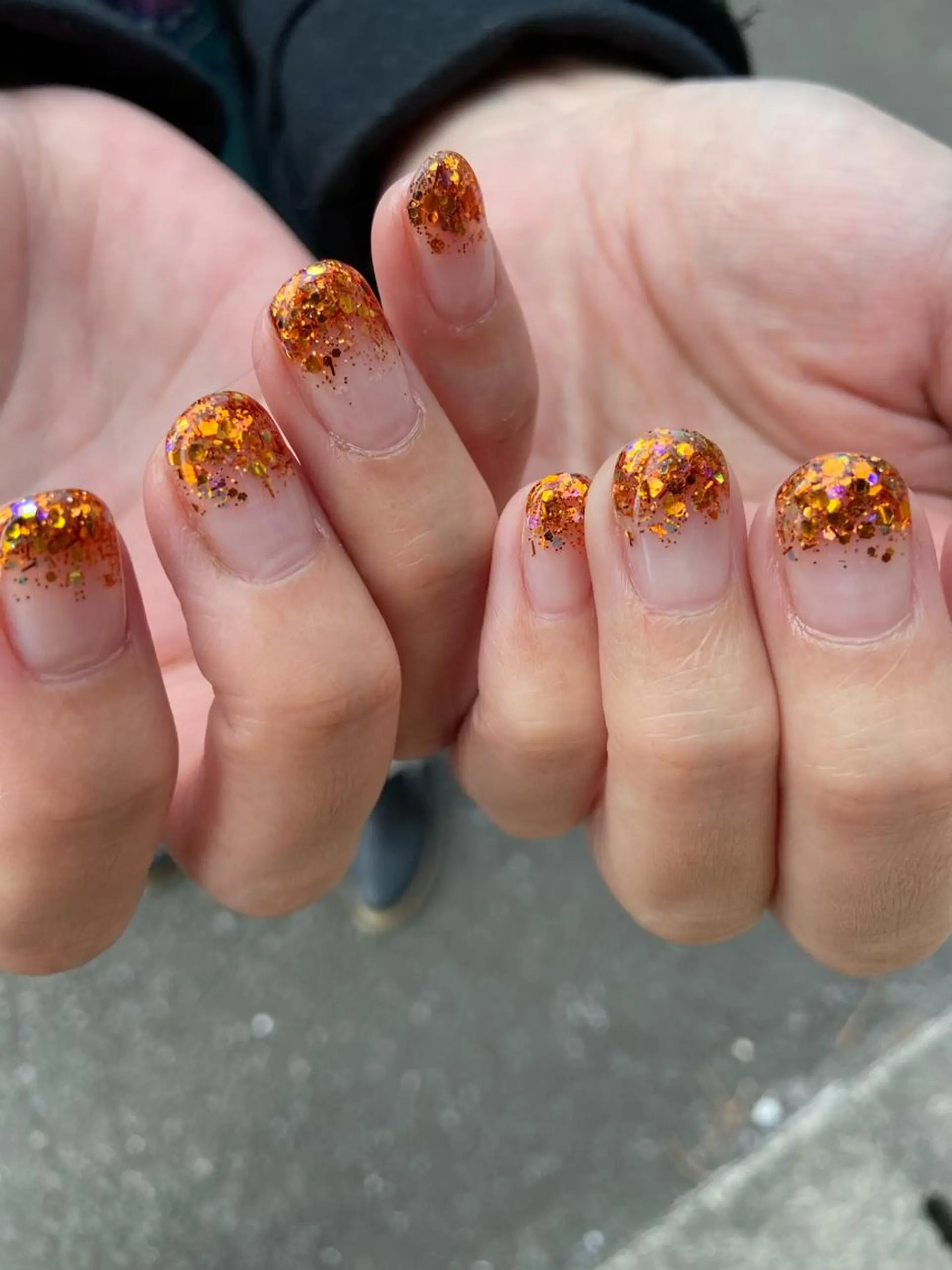 ネイル クリアネイル キラキラネイル ラメ(グリッター) 冬ネイル クリスマス . unffのネイルデザイン