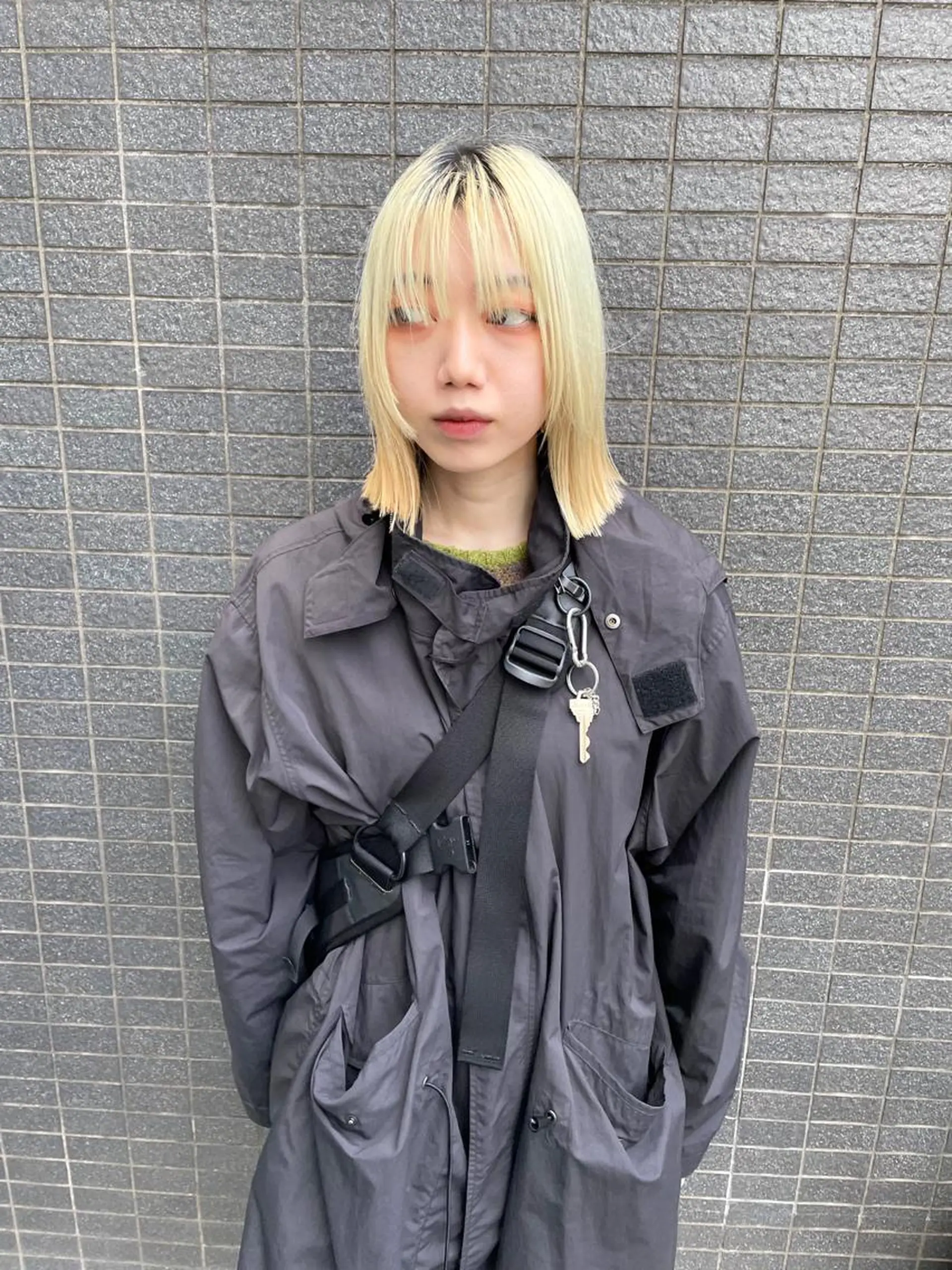 ミディアム カラー パーマ ヘアアレンジ メンズ キッズ ネイル マツエク・マツパ アイブロウ 眉カラー ホワイト カット ヘアカラー トリートメント tatsumi/ボブ ウルフ/レイヤーのヘアスタイル