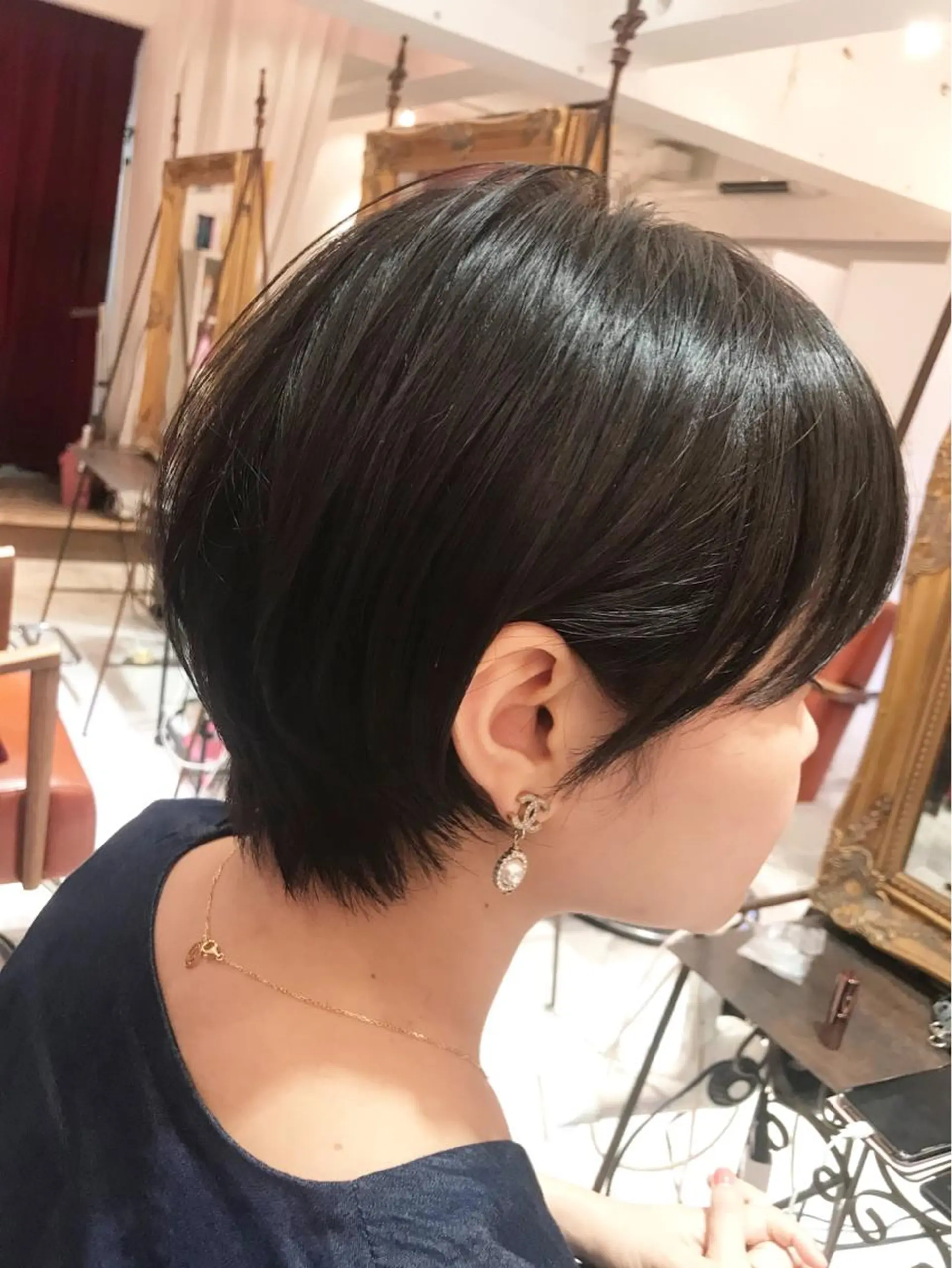 ショート カラー パーマ ショートヘア BEBE所属・ご新規様限定 透明感カラーKANAのヘアスタイル