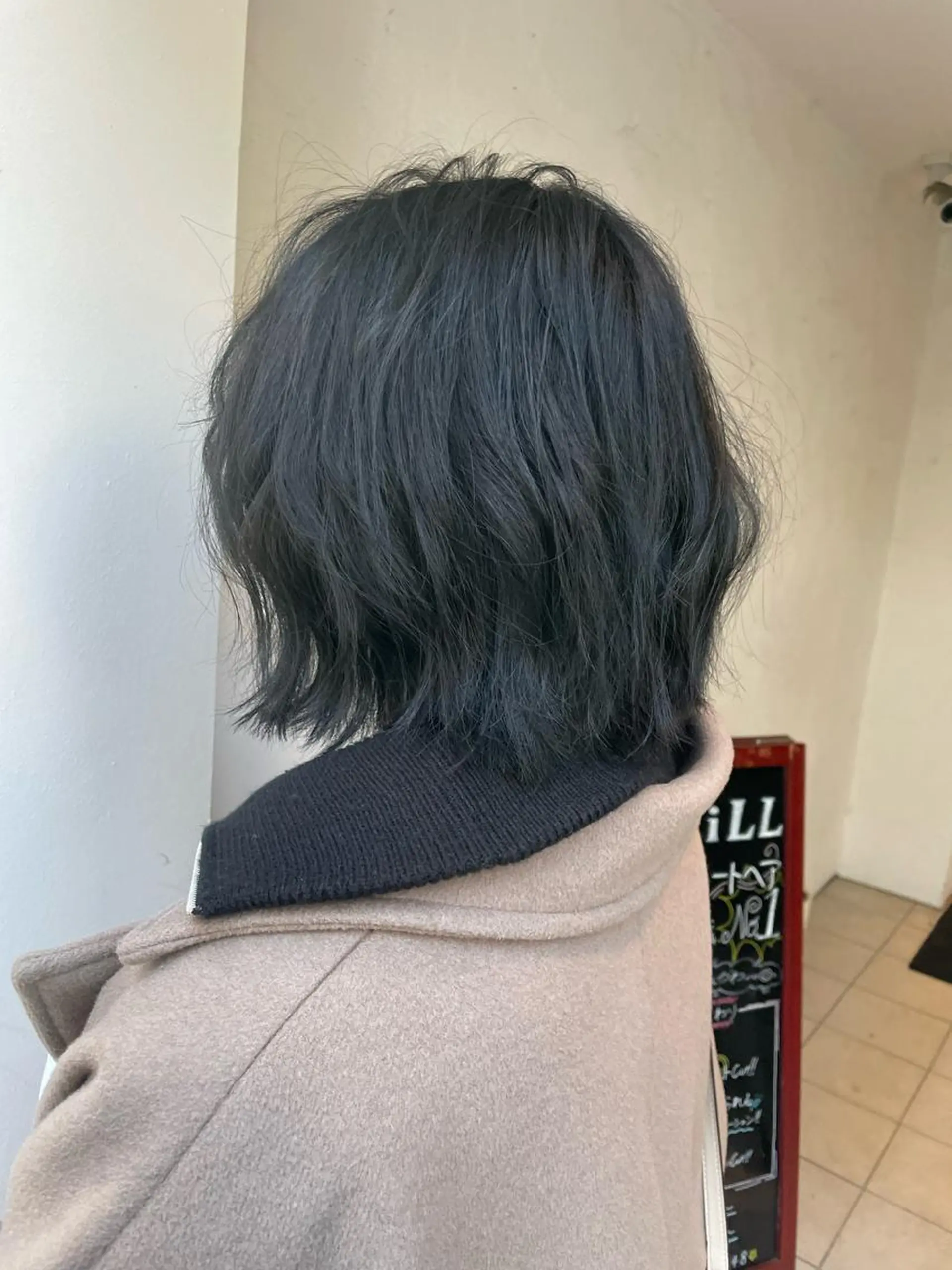 ミディアム カラー ブルーカラー ブルージュ 透明感カラー 🌼韓国ヘア🌼 田中義也のヘアスタイル