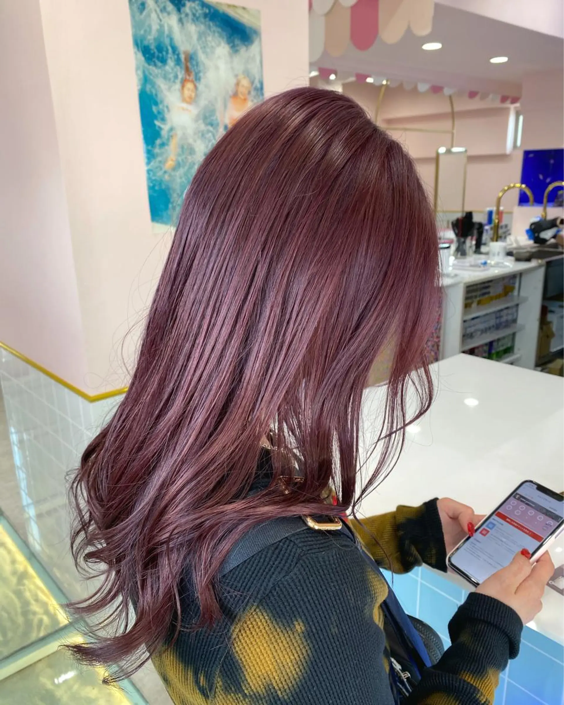 セミロング カラー ヘアアレンジ SALOWIN横浜所属・𓍯韓国style/ 髪質改善𓍯中村和希のヘアスタイル