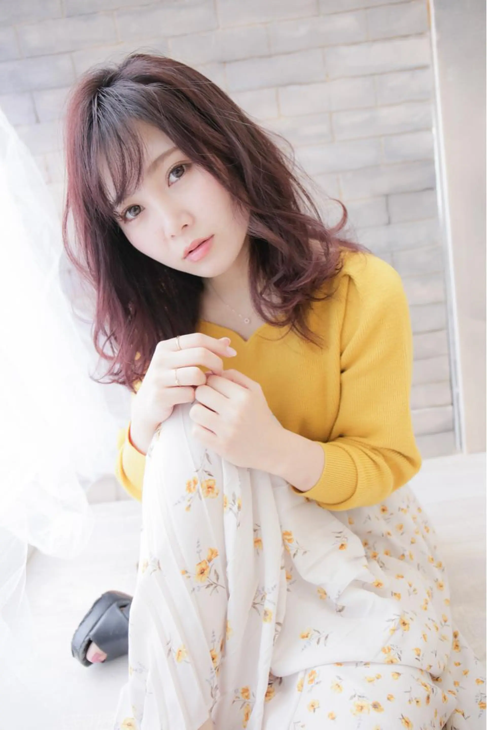 セミロング カラー hatena所属・末吉 慶多のヘアスタイル