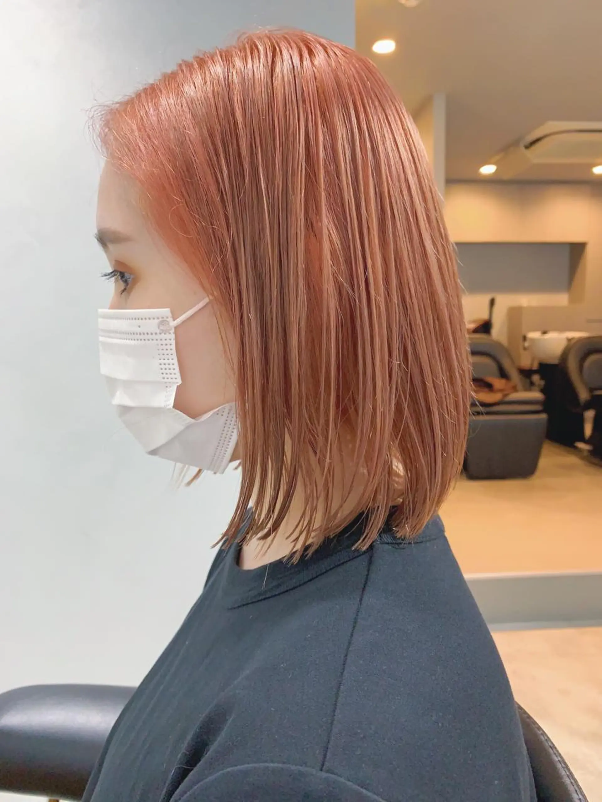 ミディアム カラー ボブパーマコテ巻き風 パーマNo1深江秀平のヘアスタイル