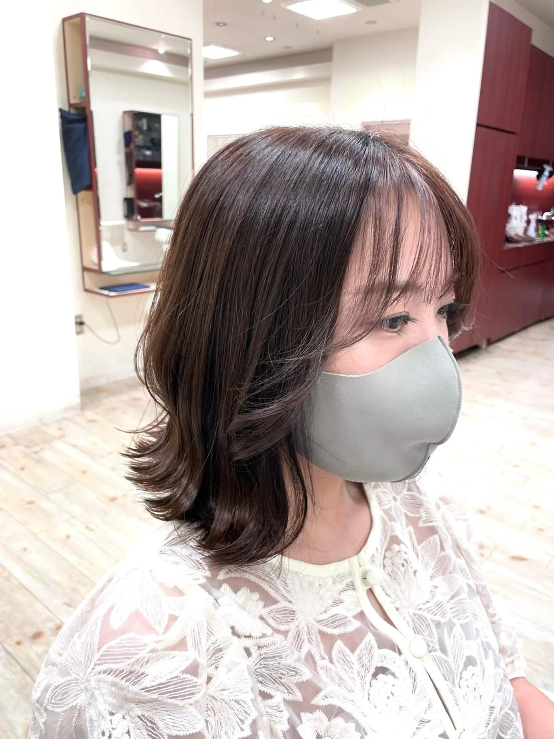 ミディアム 顔周りカット insence所属・ヤノ ユリカ   🥑のヘアスタイル