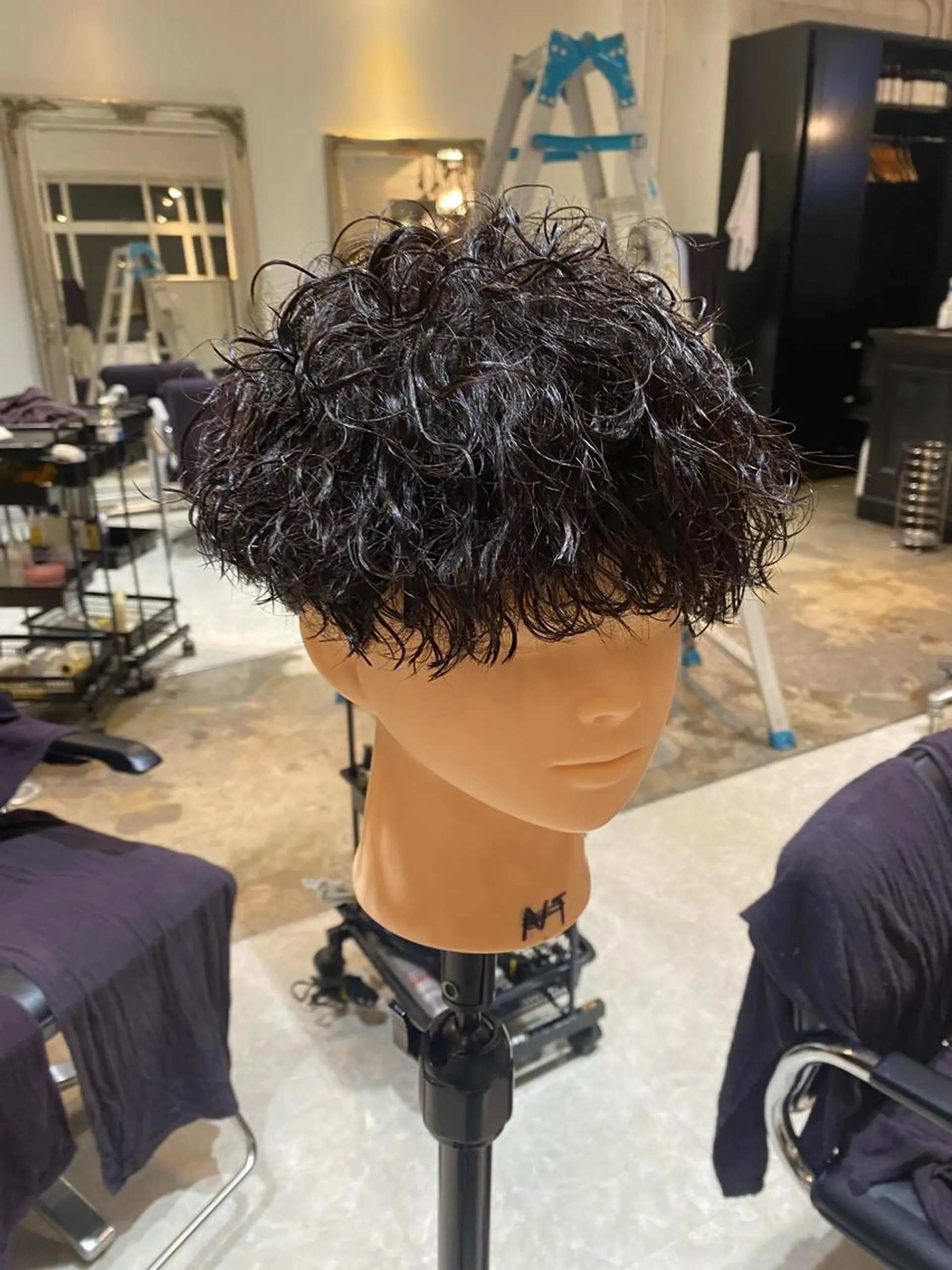 ショート メンズ メンズパーマ カット ヘアカラー パーマ バレイヤージュ職人 🔥代表YU-SHIのヘアスタイル