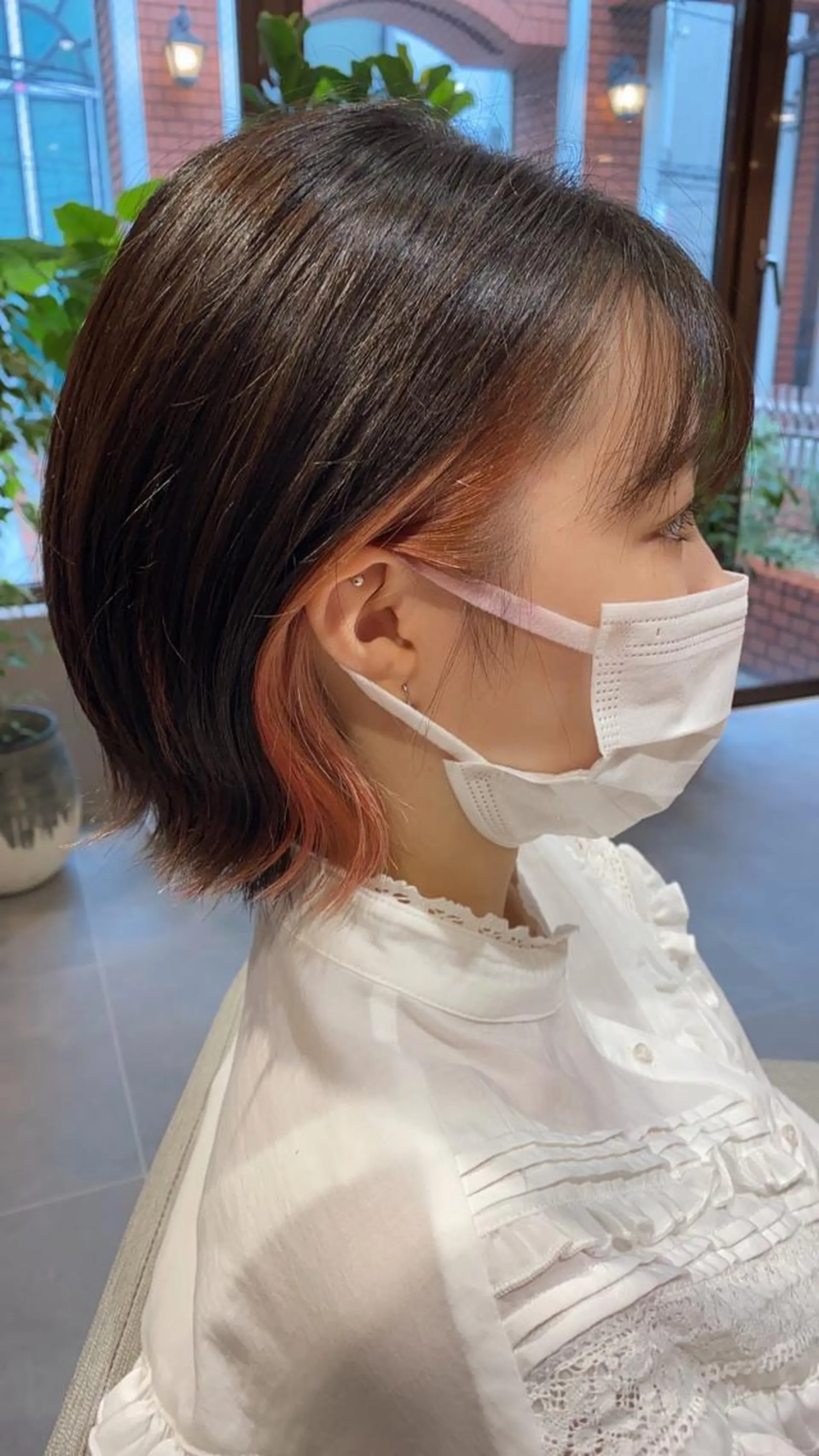 ショート カラー インナーカラー ピンクカラー ヘアカラー nagisa /縮毛矯正のヘアスタイル