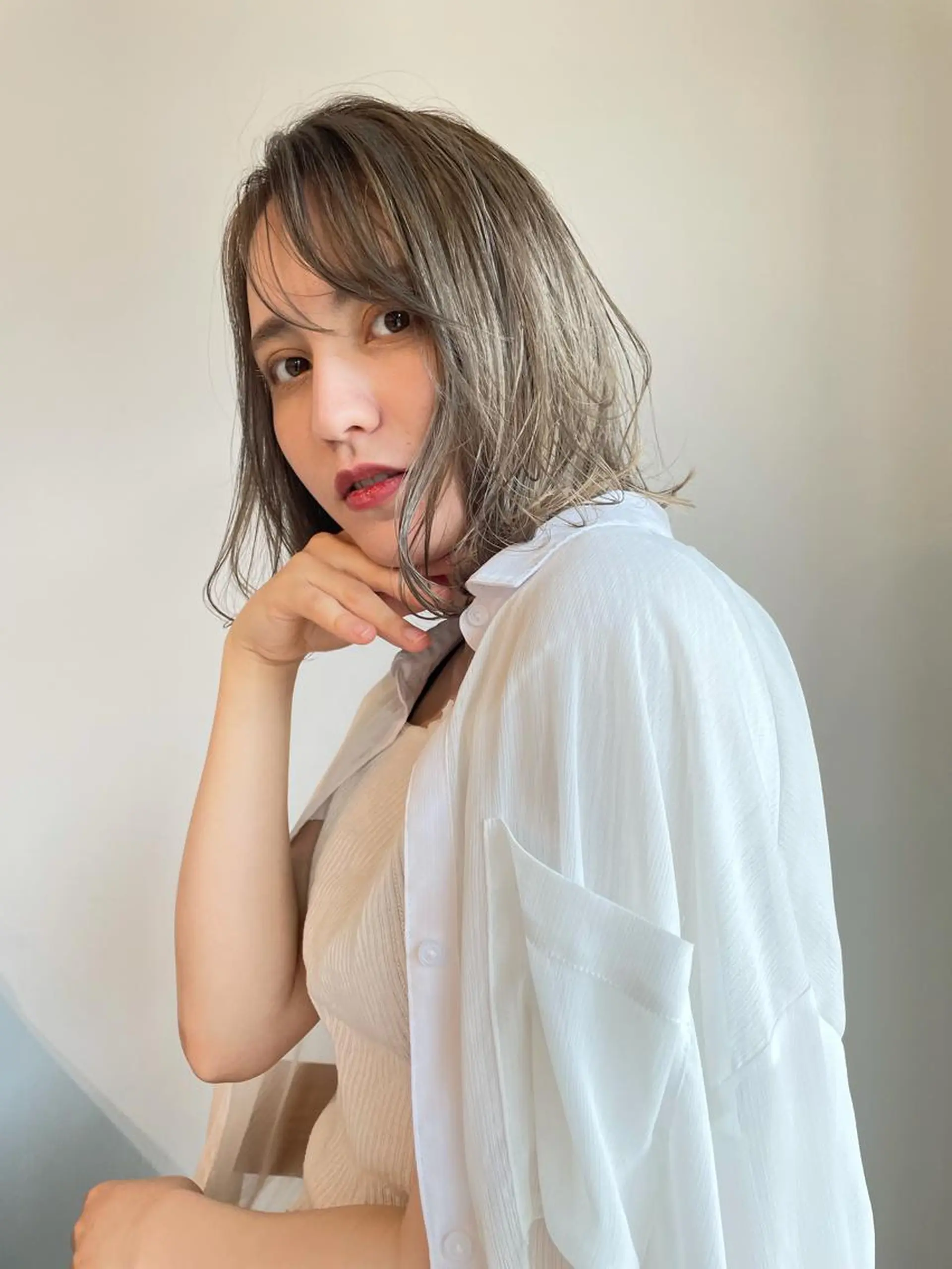 セミロング カラー パーマ ヘアアレンジ メンズ キッズ ネイル マツエク・マツパ アイブロウ 透明感カラー/推しカ ラー☁️JURAのヘアスタイル