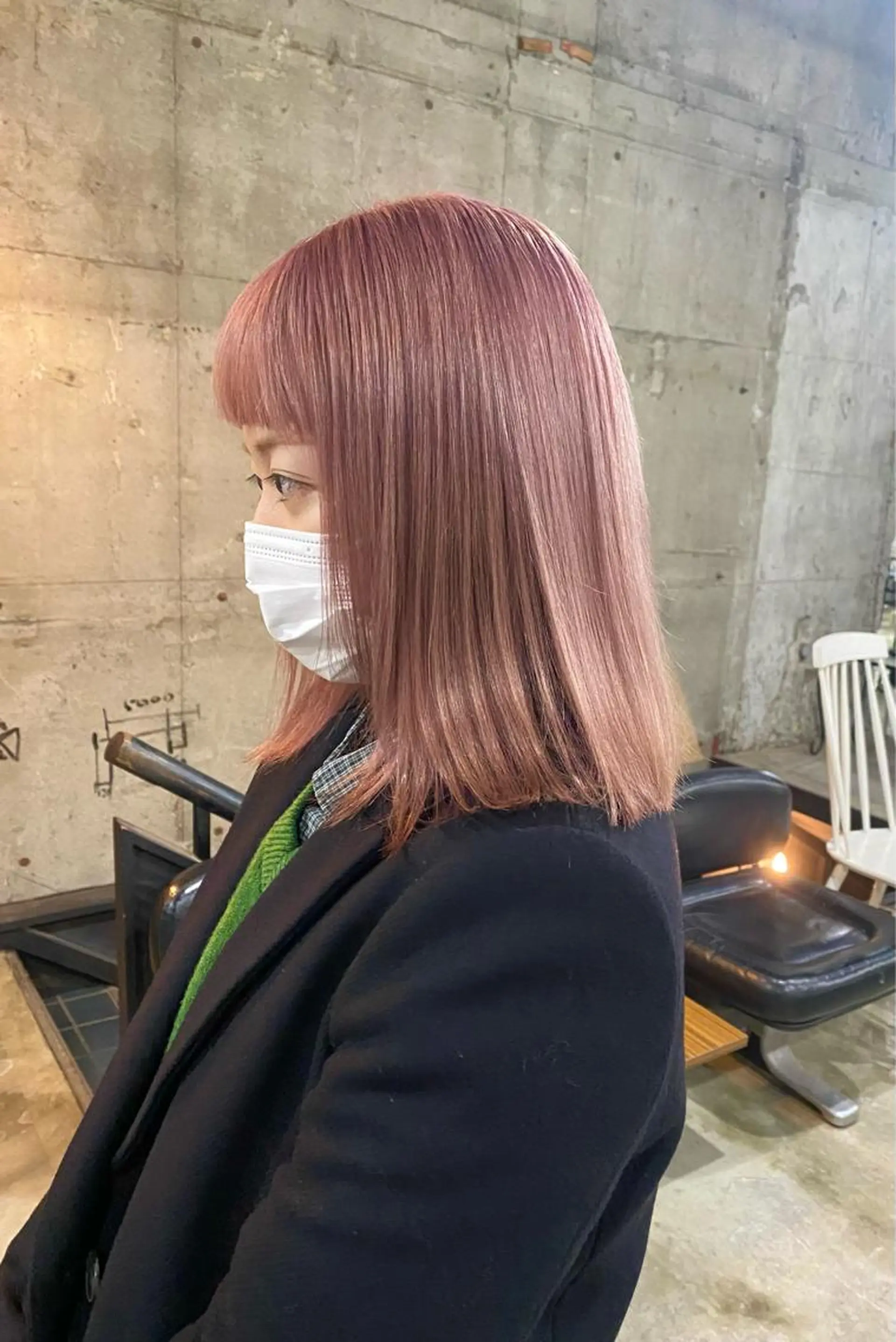 ミディアム カラー ヘアアレンジ ベージュカラー ピンクカラー ピンクベージュ カット ヘアカラー ［似合わせヘア］ ✂︎OGURO✂︎のヘアスタイル