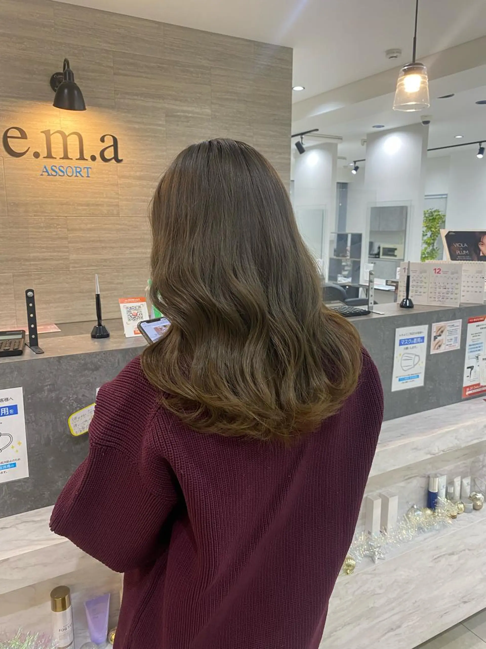 セミロング カットモデル/ 透明感ヘア/成瀬裕介のヘアスタイル