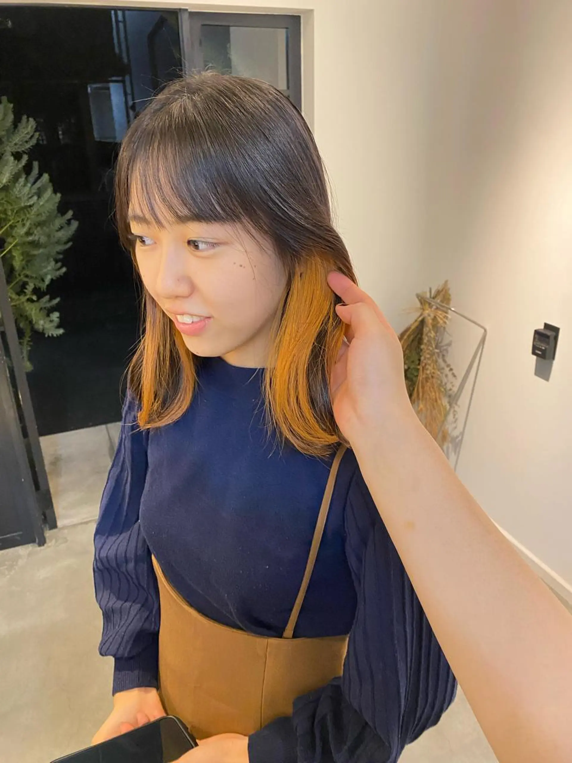 ミディアム カラー レイヤーカット/ ダブルカラーサクライのヘアスタイル