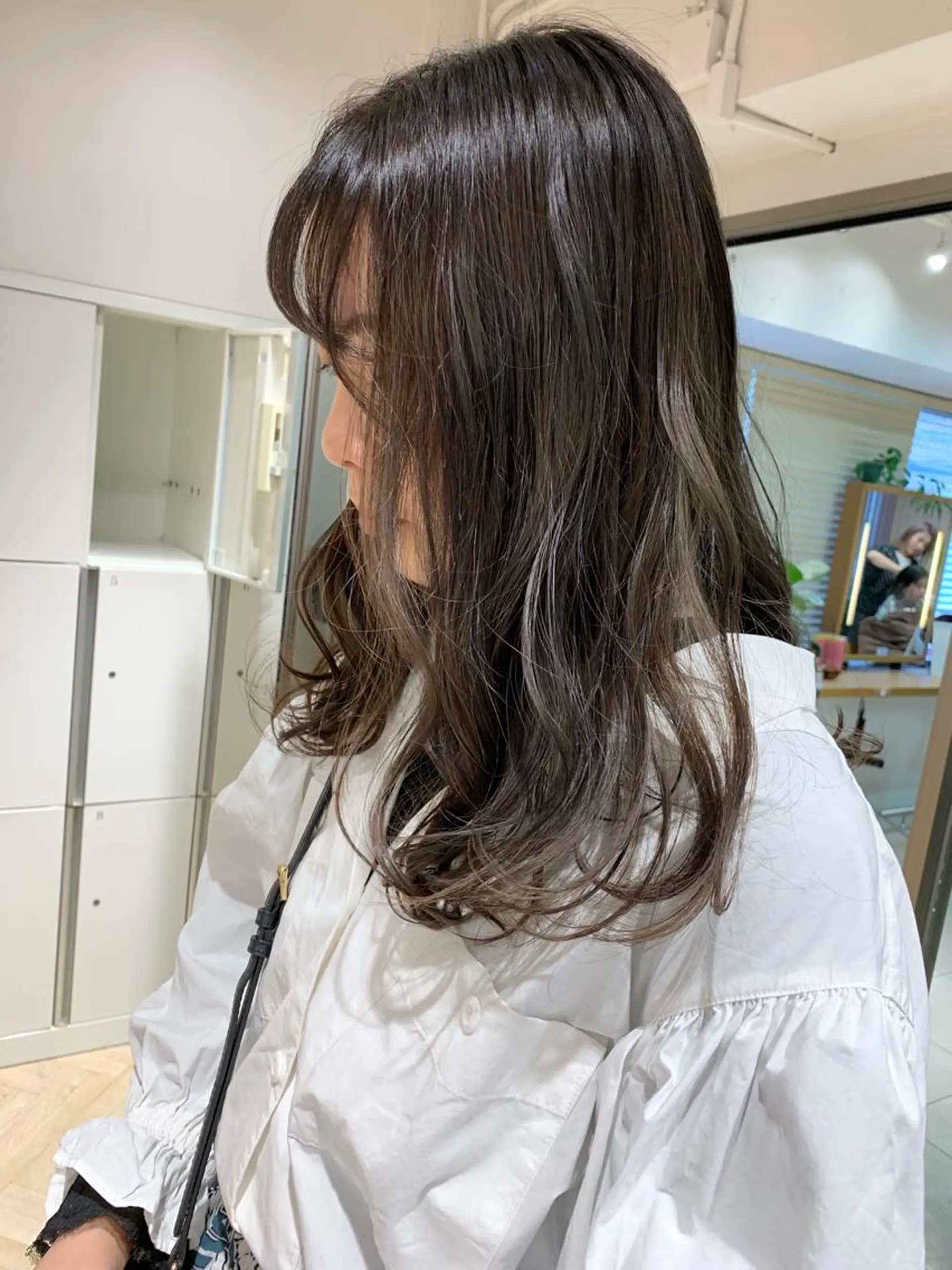 セミロング カラー ヘアアレンジ 🫧透明感カラー/ ボブ/小笠原汐海🪽のヘアスタイル