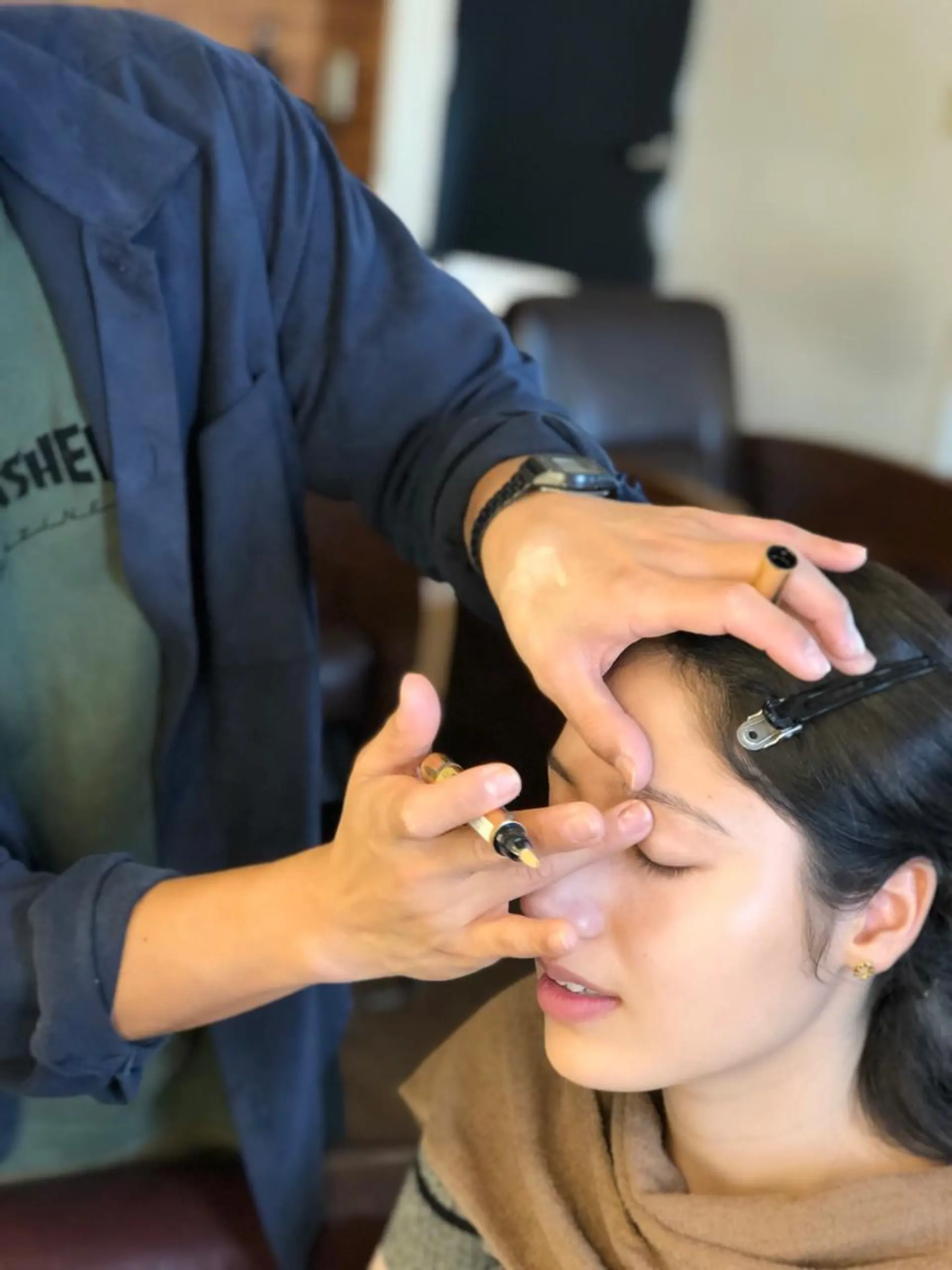 ミディアム カラー パーマ ヘアアレンジ メンズ キッズ ネイル マツエク・マツパ premier modelsのヘアスタイル