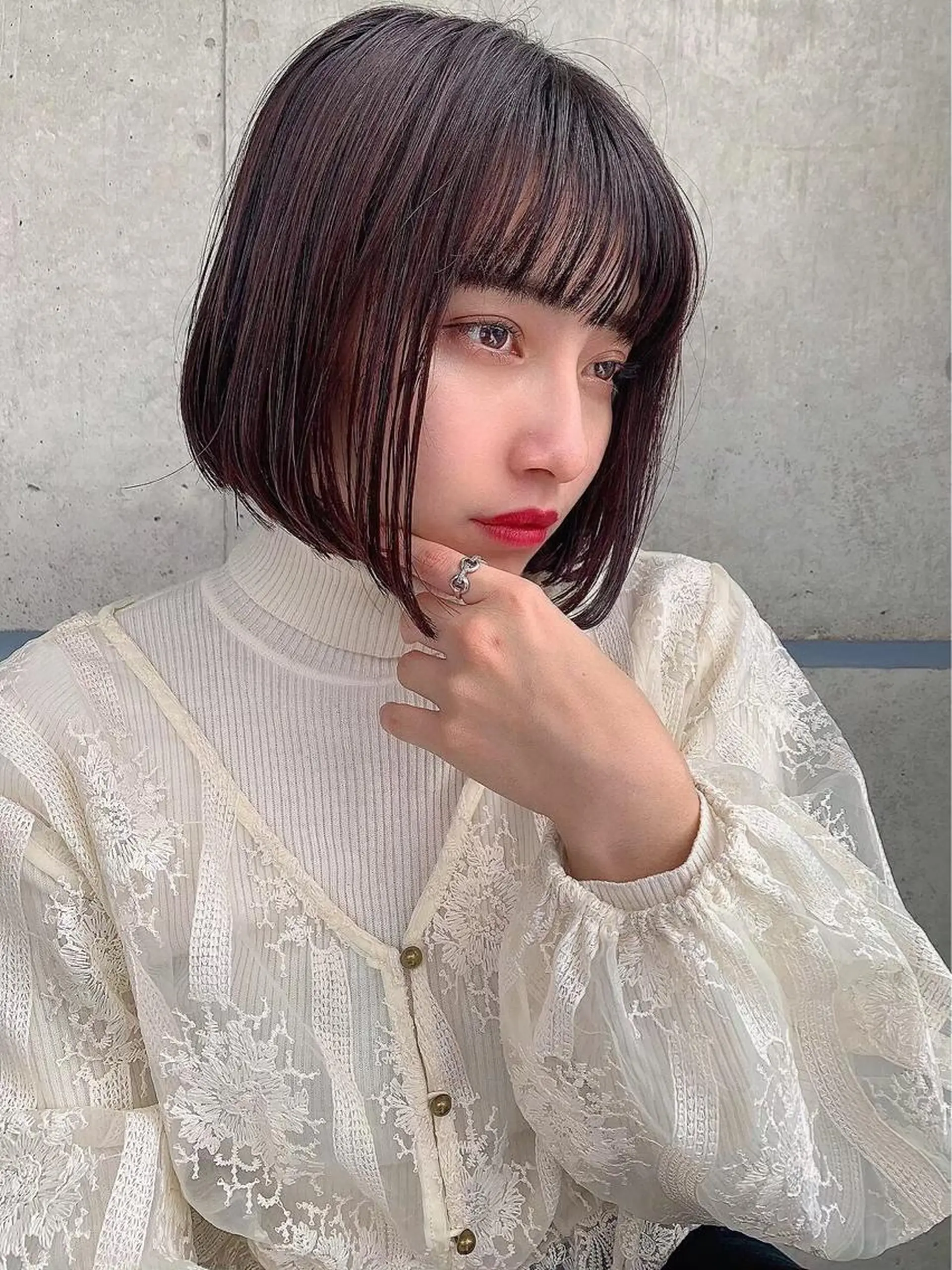 ミディアム カラー ヘアカラー ヘッドスパ ヘアセット 表参道ハッシュカット レイヤー/リノンのヘアスタイル