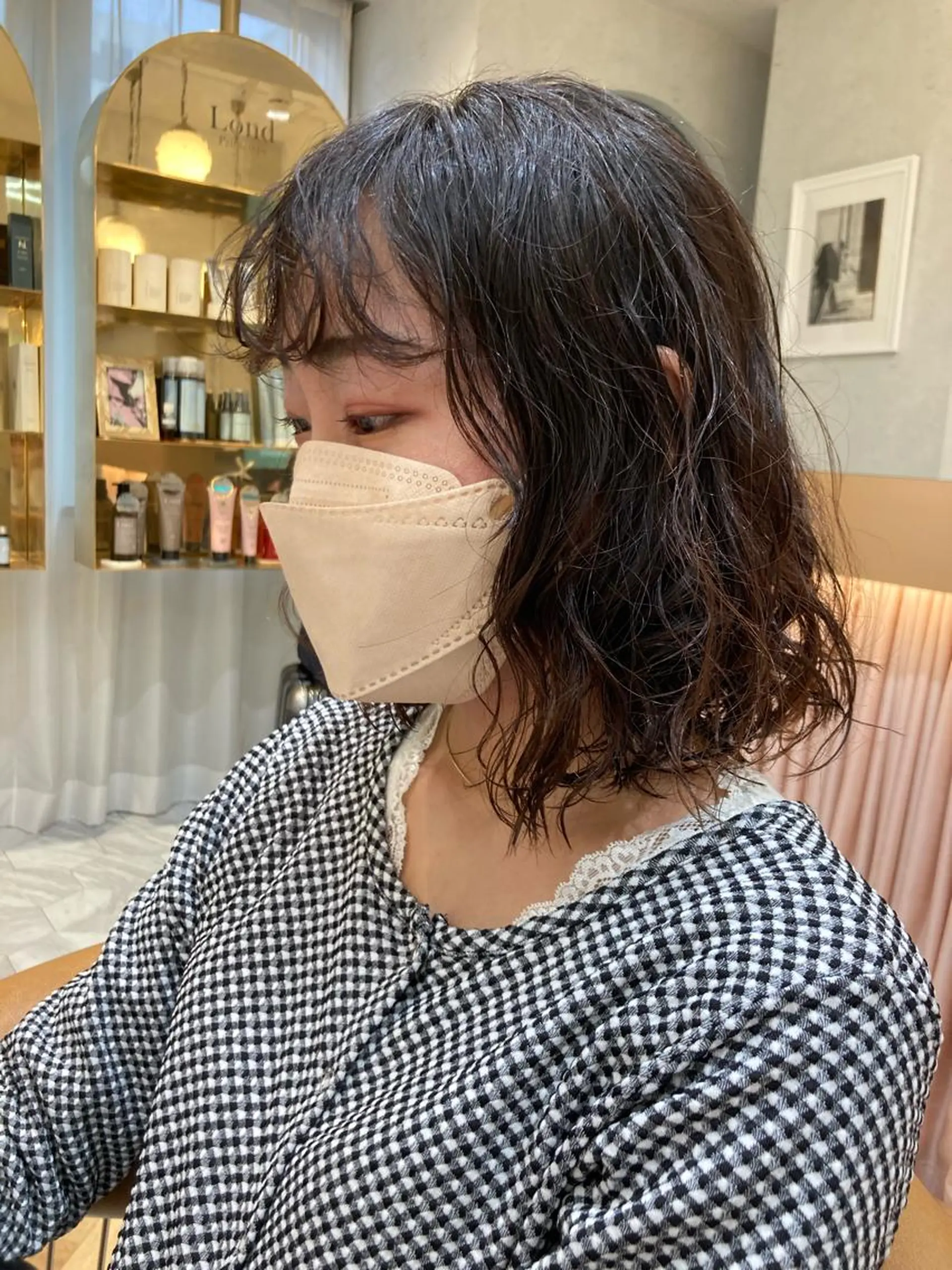 ミディアム パーマ 🛑柔らか透明感 カラー🛑大谷のヘアスタイル