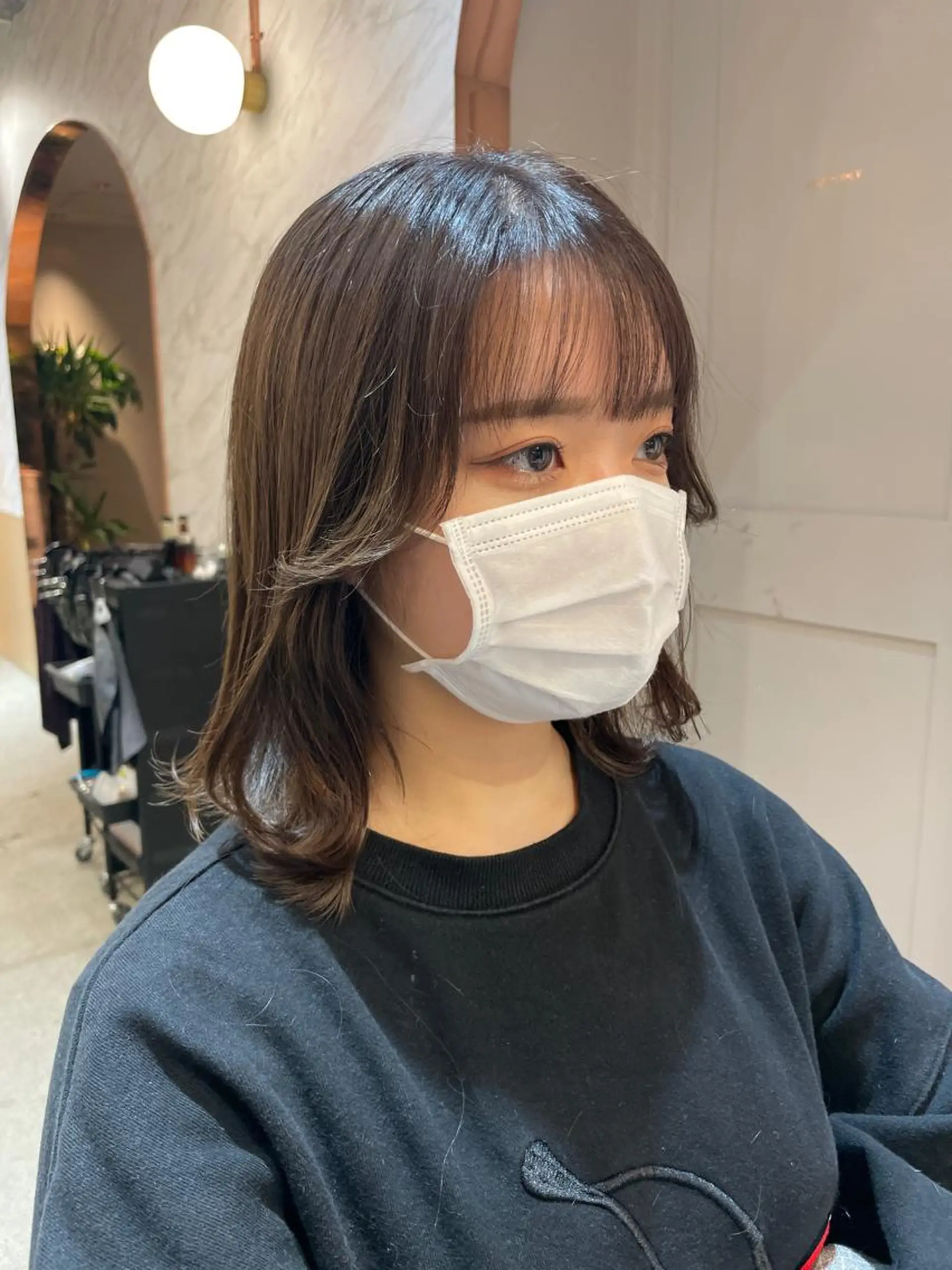 ミディアム カット 縮毛矯正 トリートメント レイヤー/韓国ヘア 縮毛矯正🫧鈴木颯のヘアスタイル