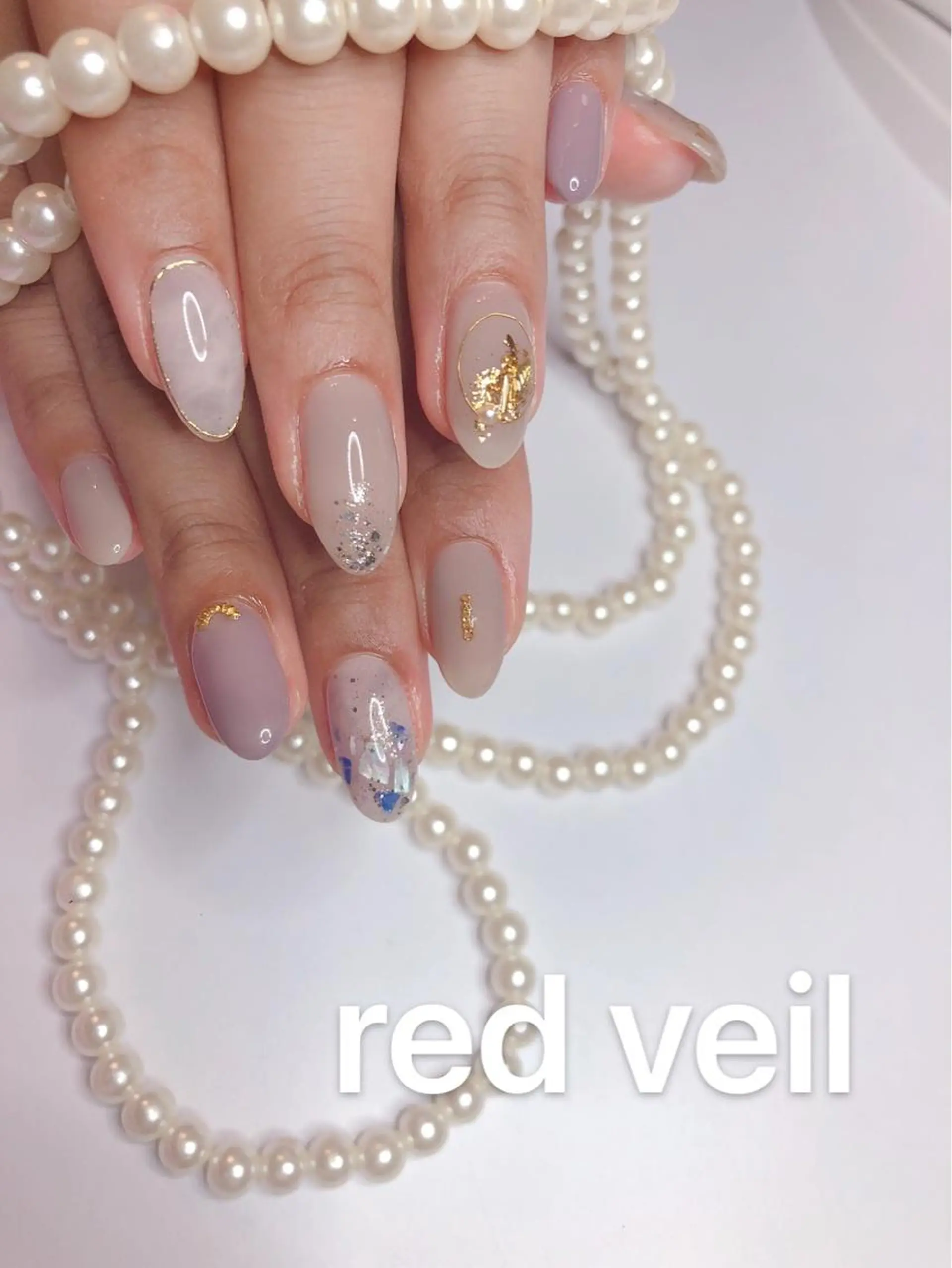 セミロング ネイル 長さ出し専門 nynaのネイルデザイン