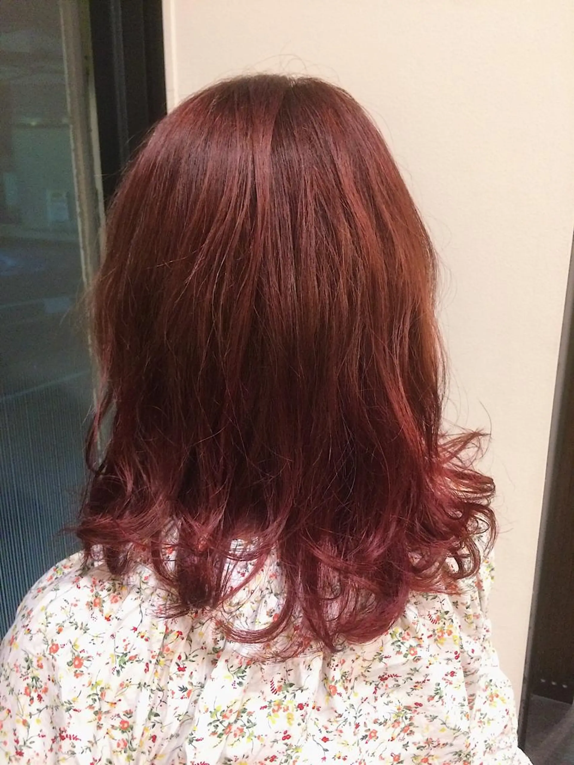 ロング カラー ヘアアレンジ グラデーションカラー レッドカラー バイオレットカラー 遠藤悠大/メンズ縮毛 /メンズカットのヘアスタイル