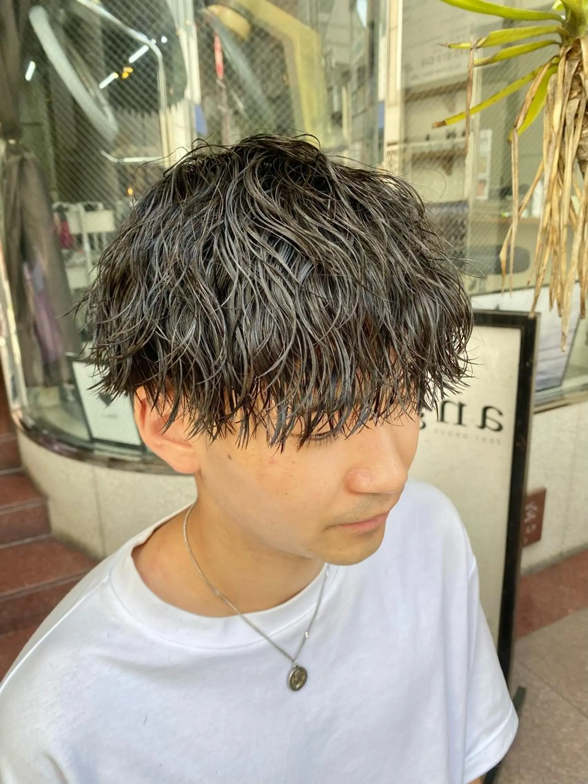 パーマ メンズ カット パーマ 酸スト/フェザー パーマ/三谷海斗のヘアスタイル