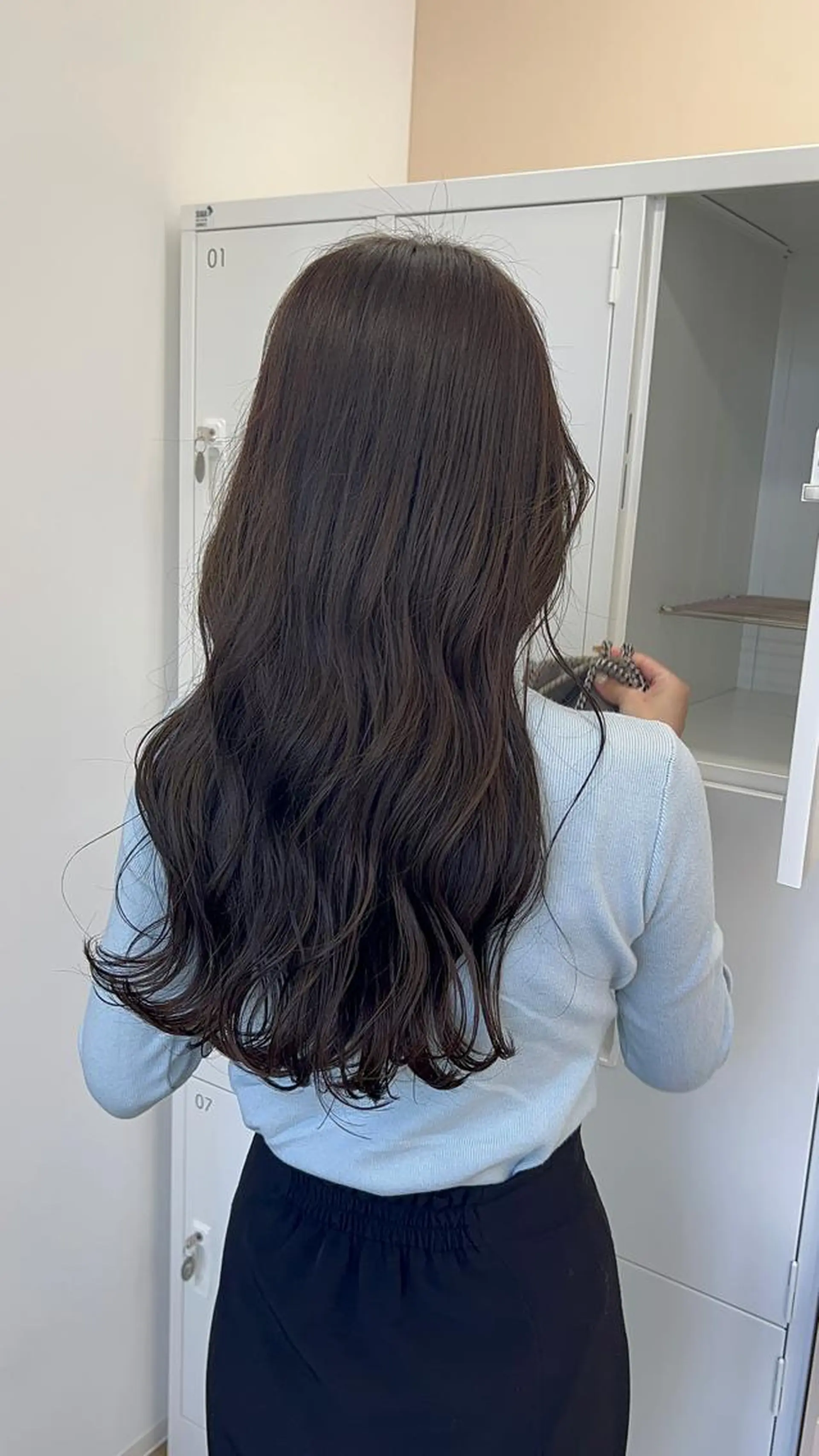 ロング カラー 透明感カラー グレージュ ヘアカラー トリートメント Garland梅田 Sayakaのヘアスタイル