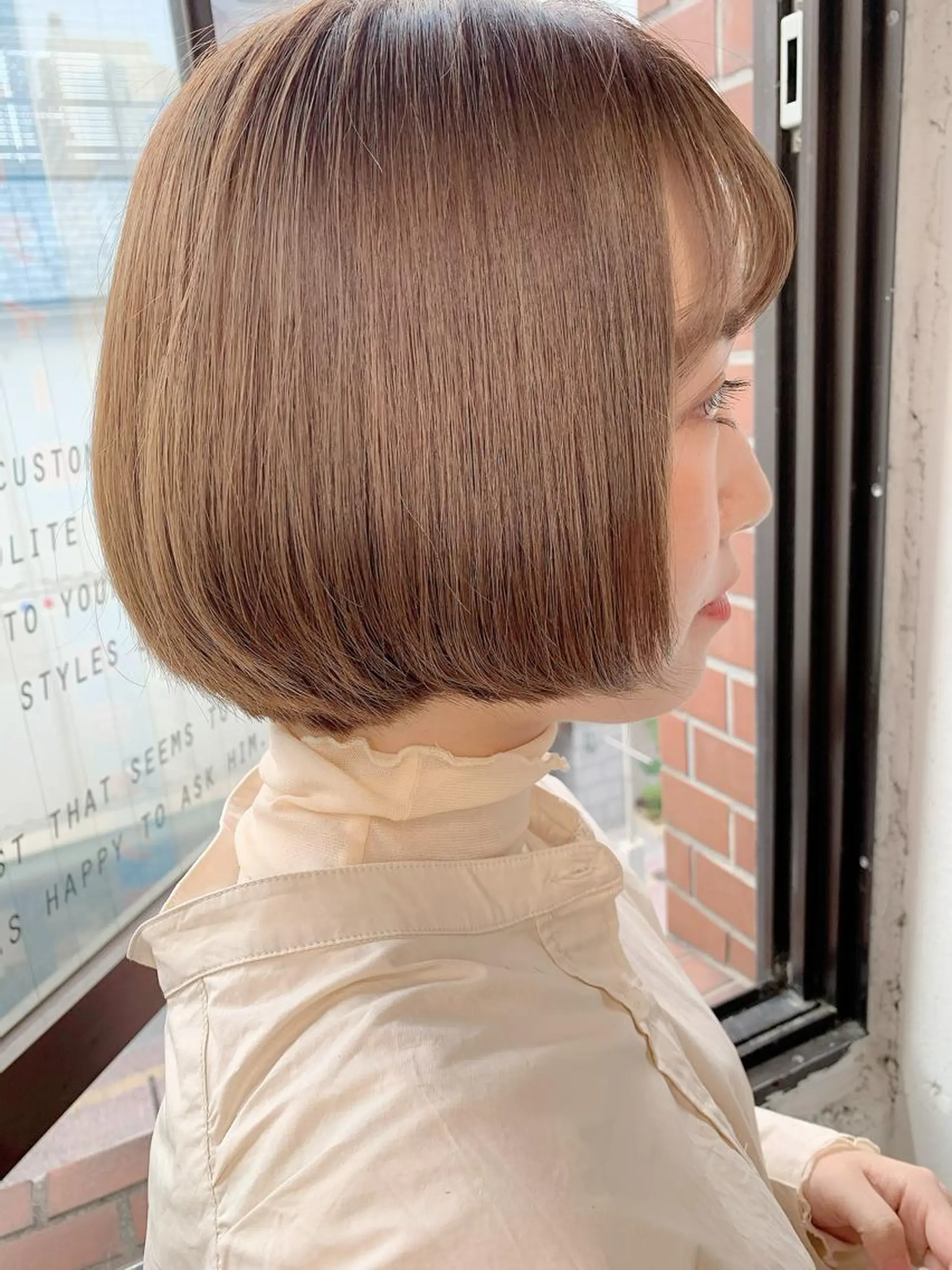 ショート カラー ベージュカラー ボブ カット ヘアカラー トリートメント 💛丁寧さNo.🥇 🧸片山智裕💛のヘアスタイル