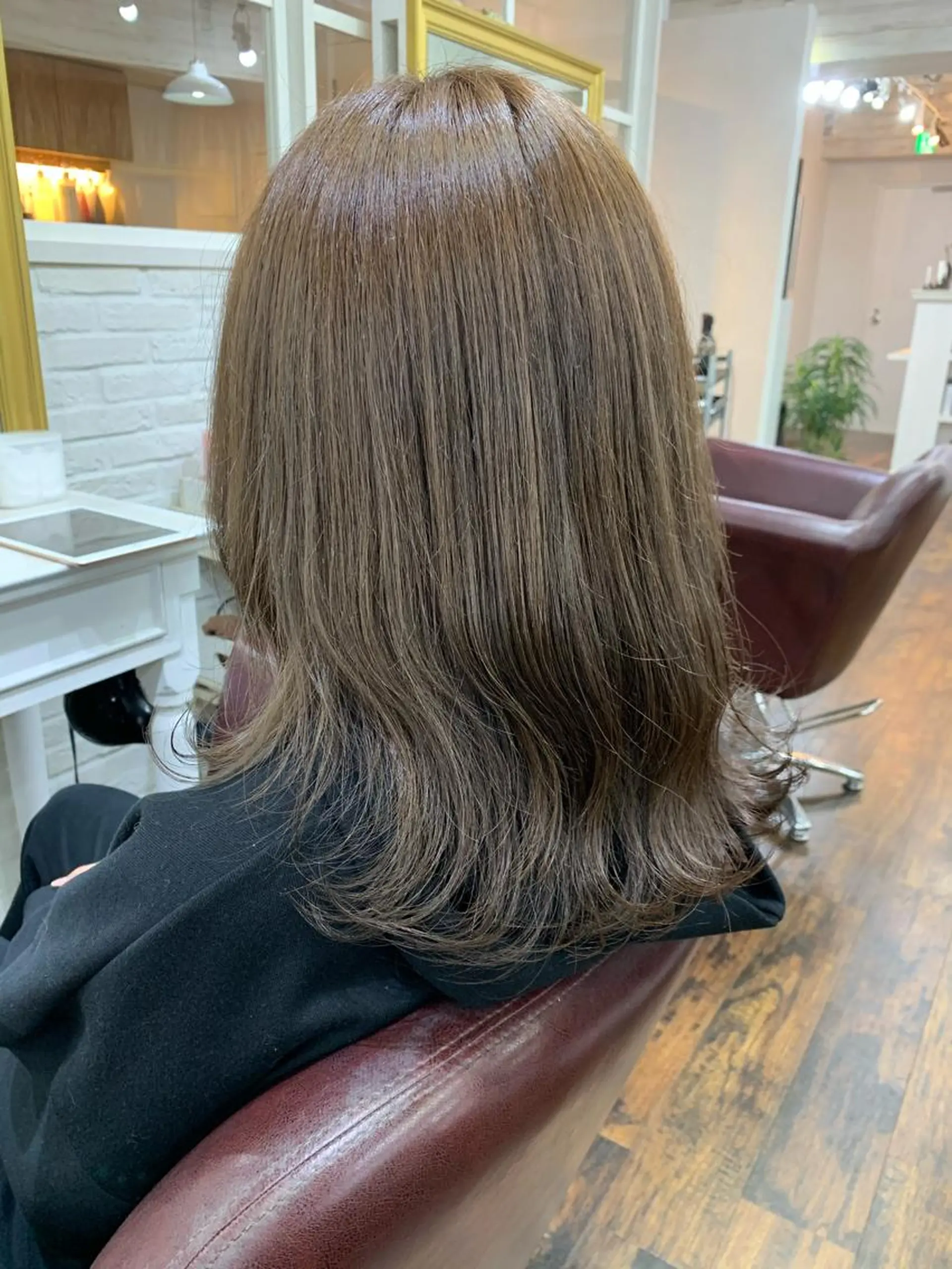 セミロング 新宿/韓国レイヤー 髪質改善カラー/角所のヘアスタイル