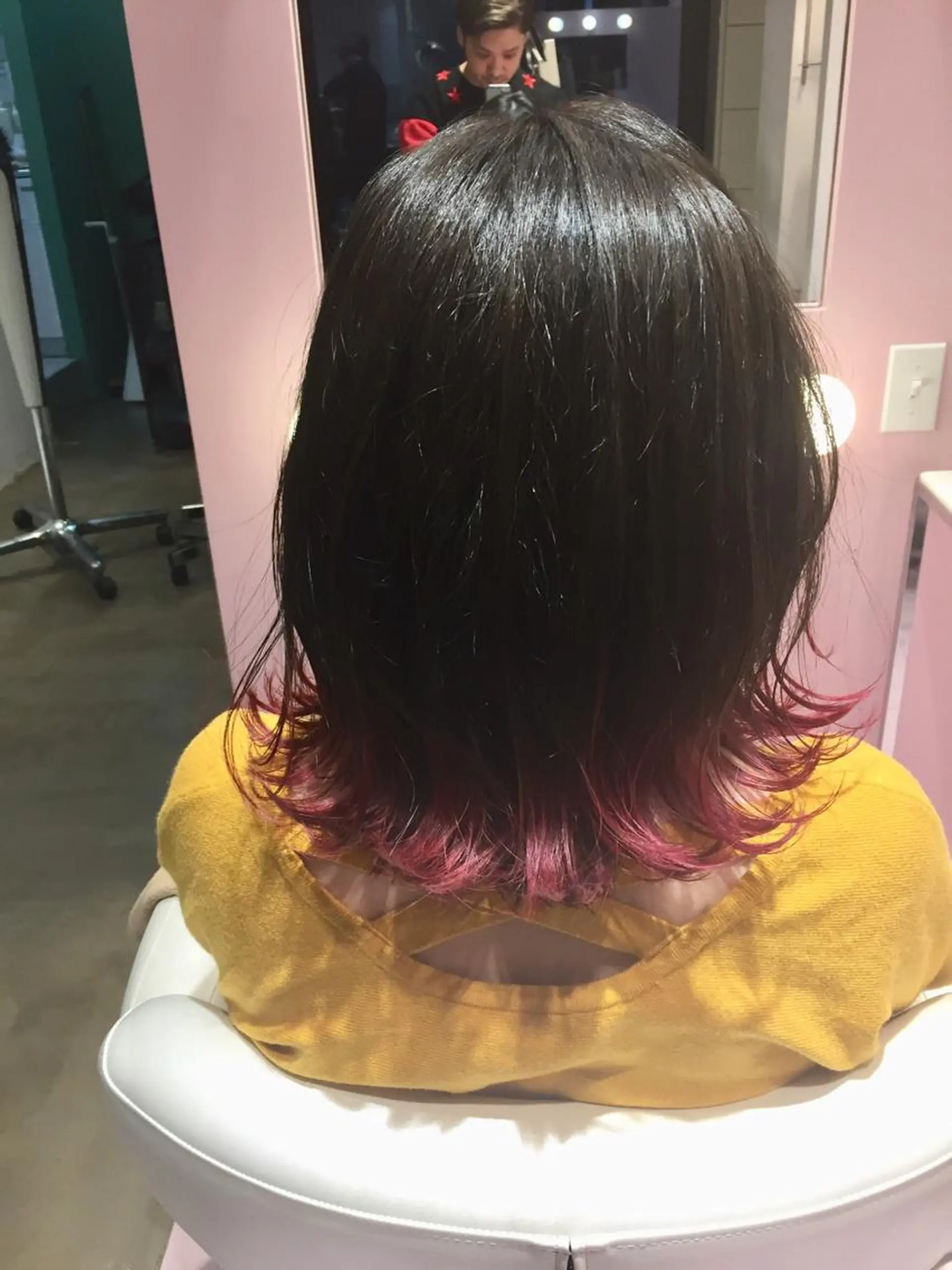 ミディアム カット ヘアカラー トリートメント 所渉/韓国レイヤー /ウルフカットのヘアスタイル