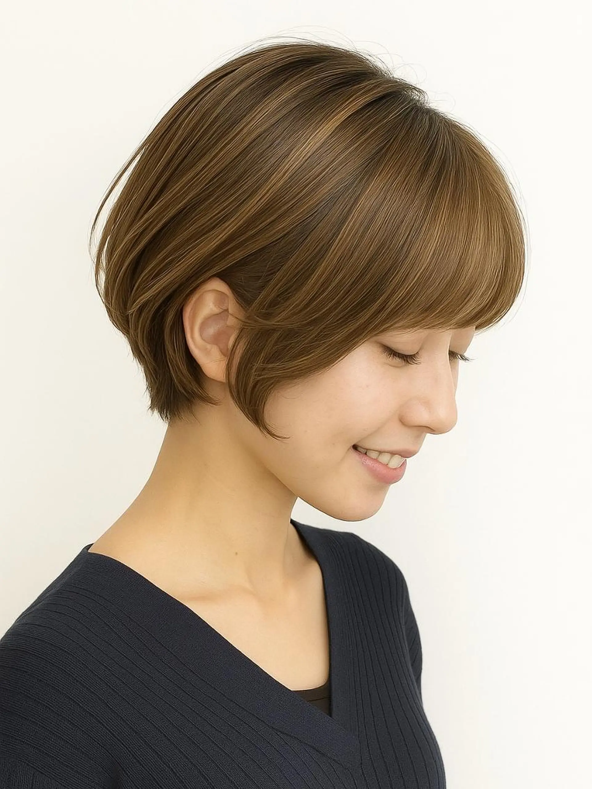 ショート ヘアカラー トリートメント 💫お呼ばれヘア💫 髪質改善✨トモエ市川のヘアスタイル