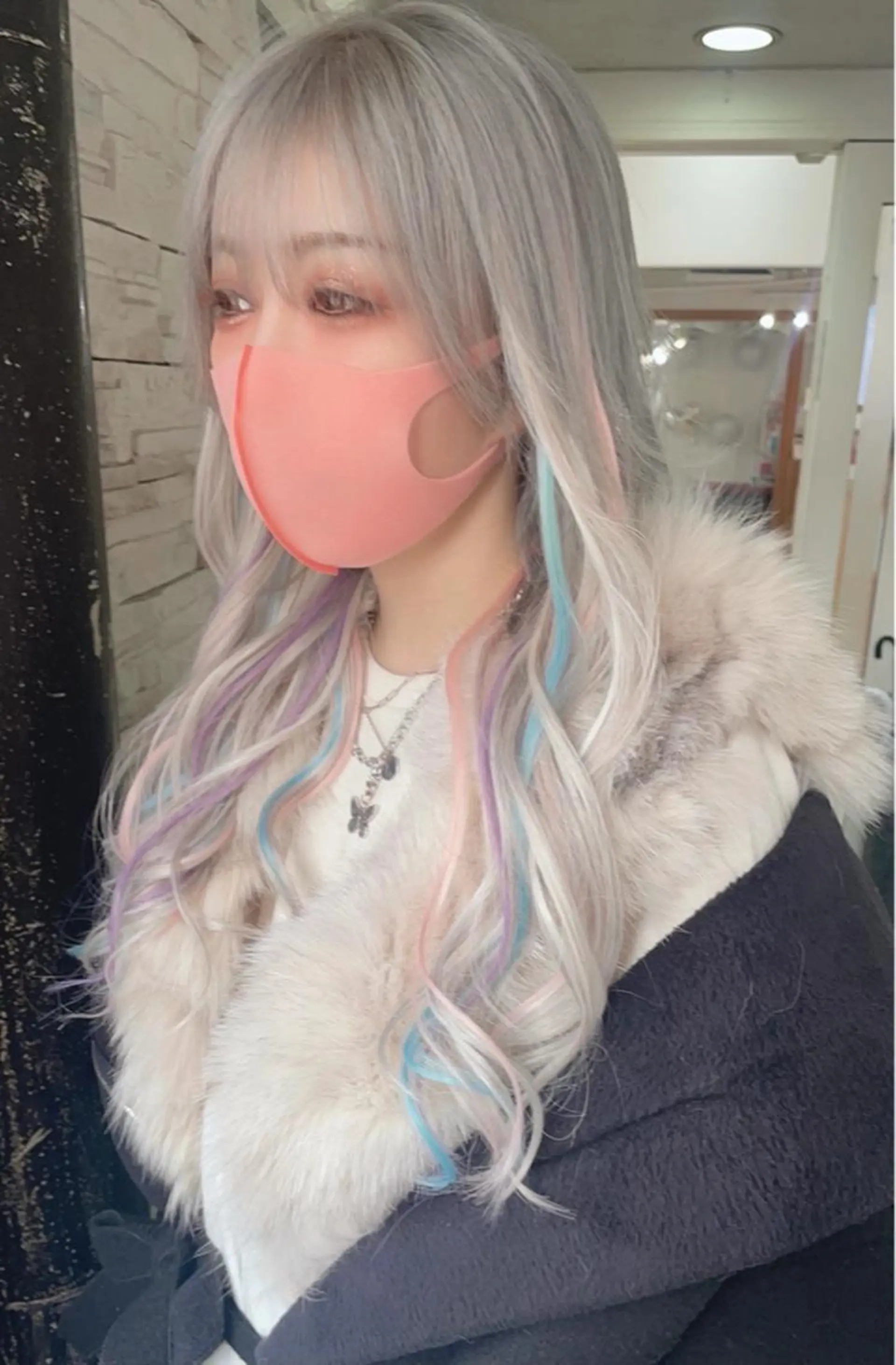 ロング カラー ユニコーンカラー エクステ シシド ユウスケ Aceのヘアスタイル