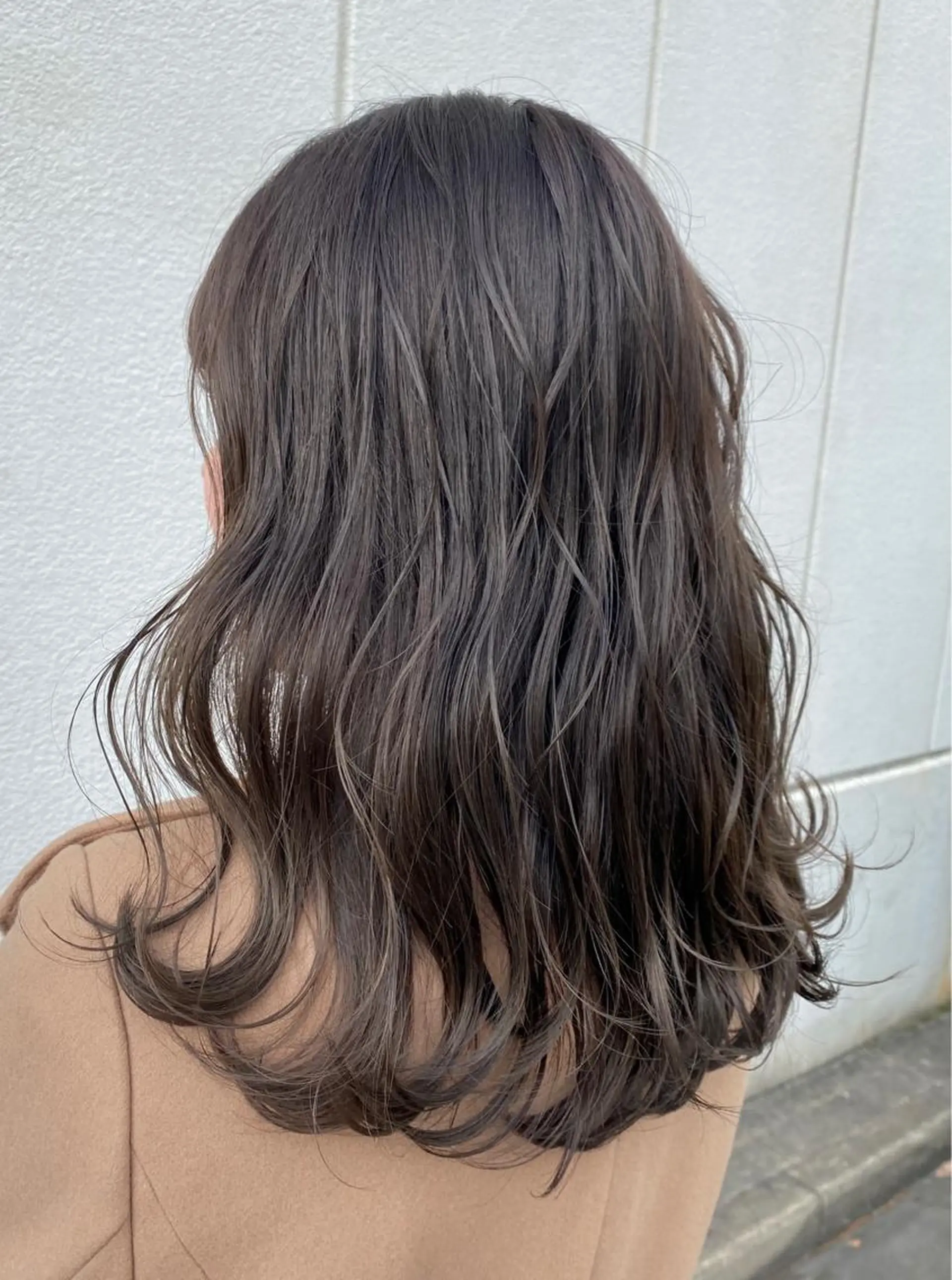 セミロング カラー ショコラグレージュ グレージュ カット ヘアカラー トリートメント Hair Craft.所属・岡崎 浩大のヘアスタイル
