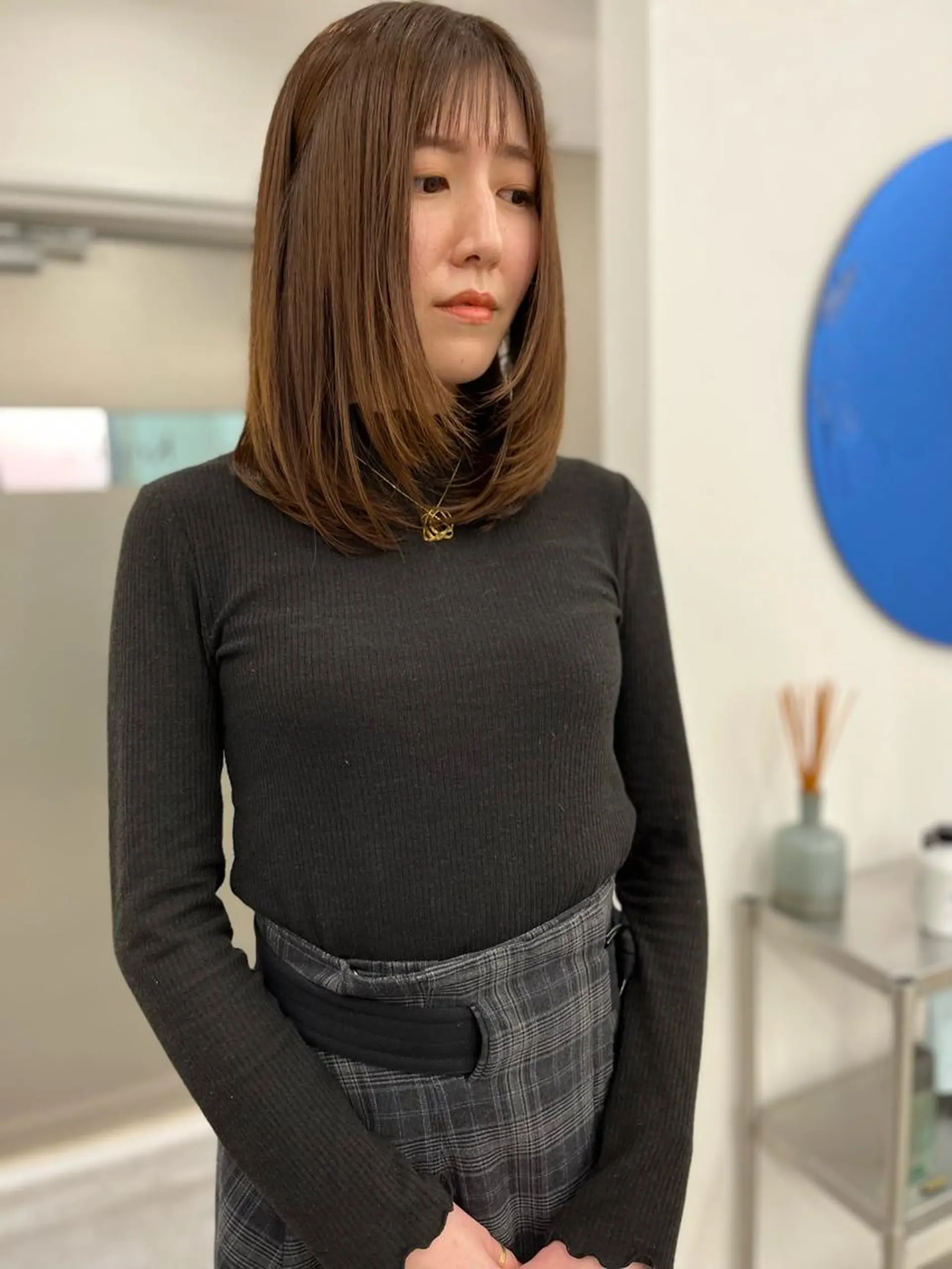 ミディアム カラー カット ヘアカラー トリートメント KEPKA ヤマグチ 天神 今泉のヘアスタイル