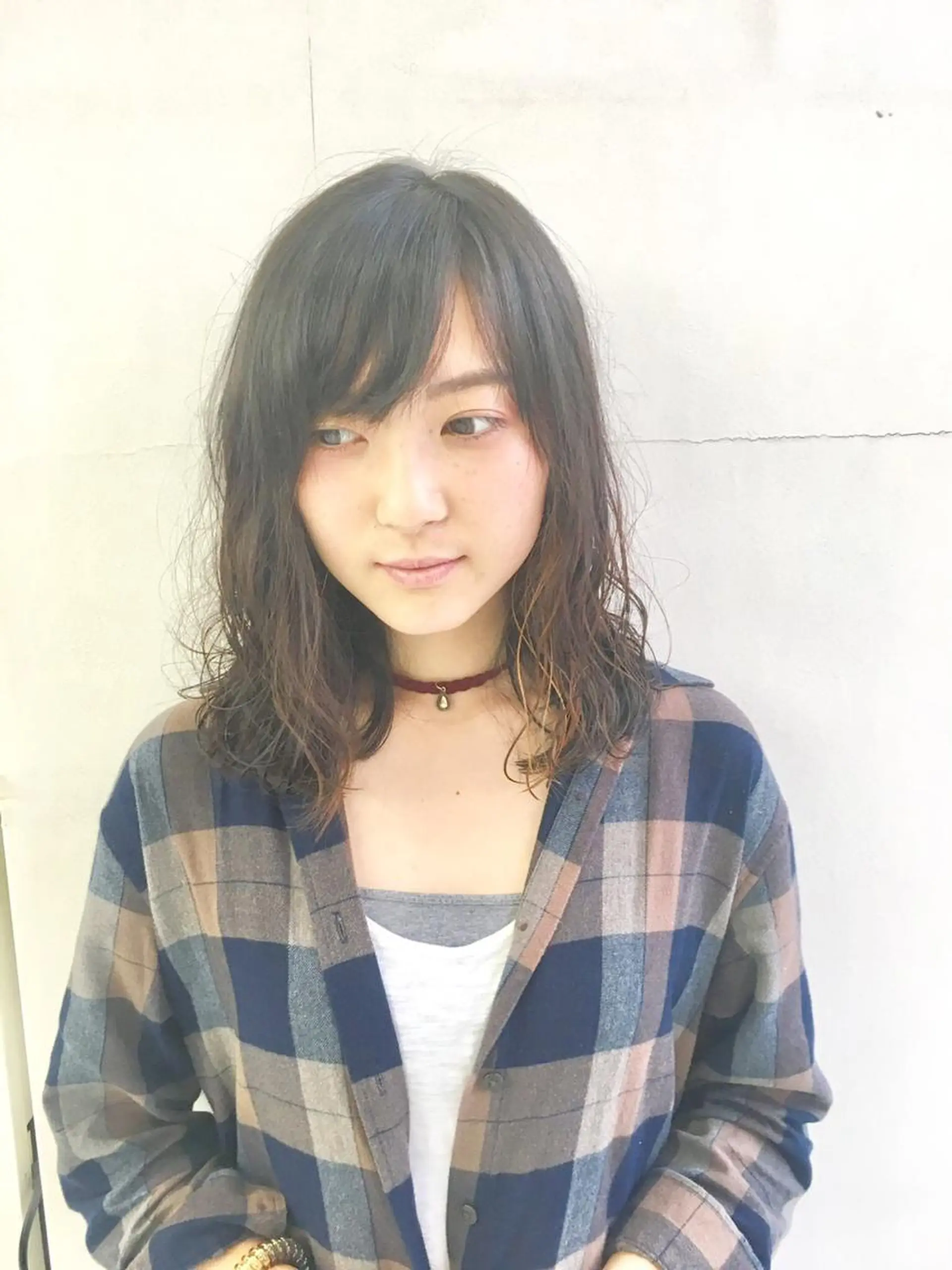 セミロング 岸 保奈美のヘアスタイル